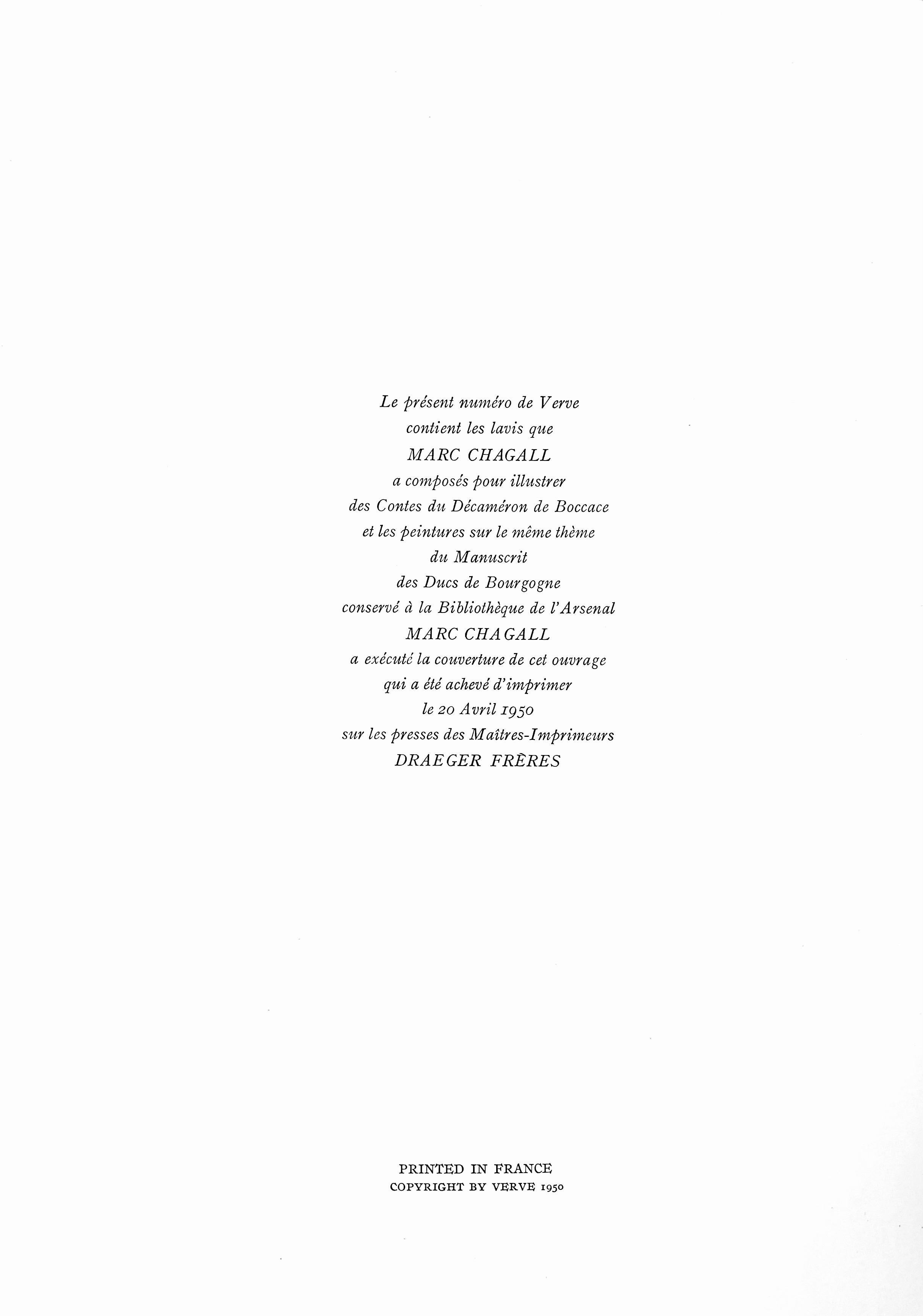 Marc Chagall, The Kiss, from Tales of Boccaccio, 1950 For Sale 6