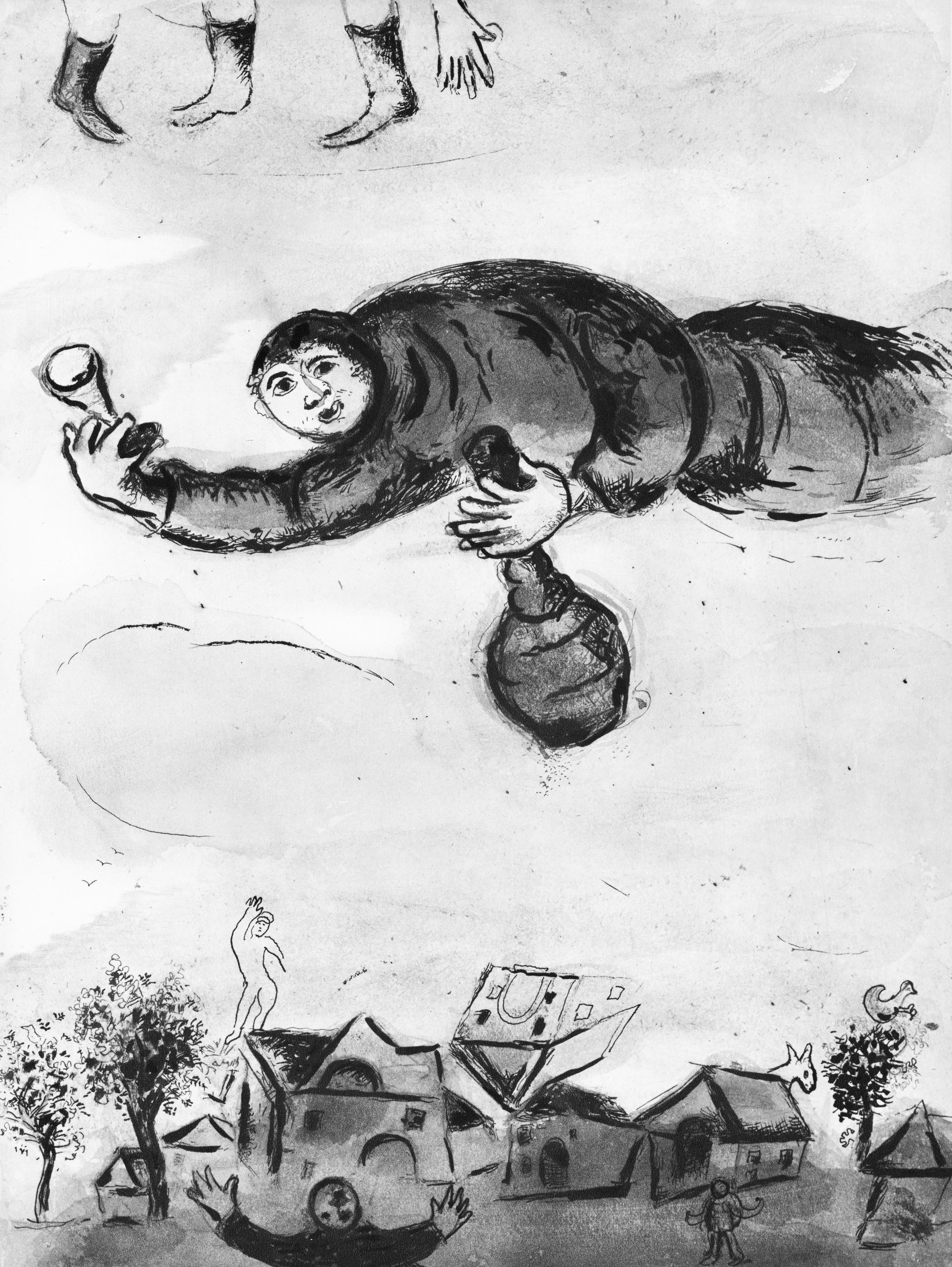 Marc Chagall Abstract Print – Komposition, Contes de Boccace, Verve: Revue Artistique et Littéraire