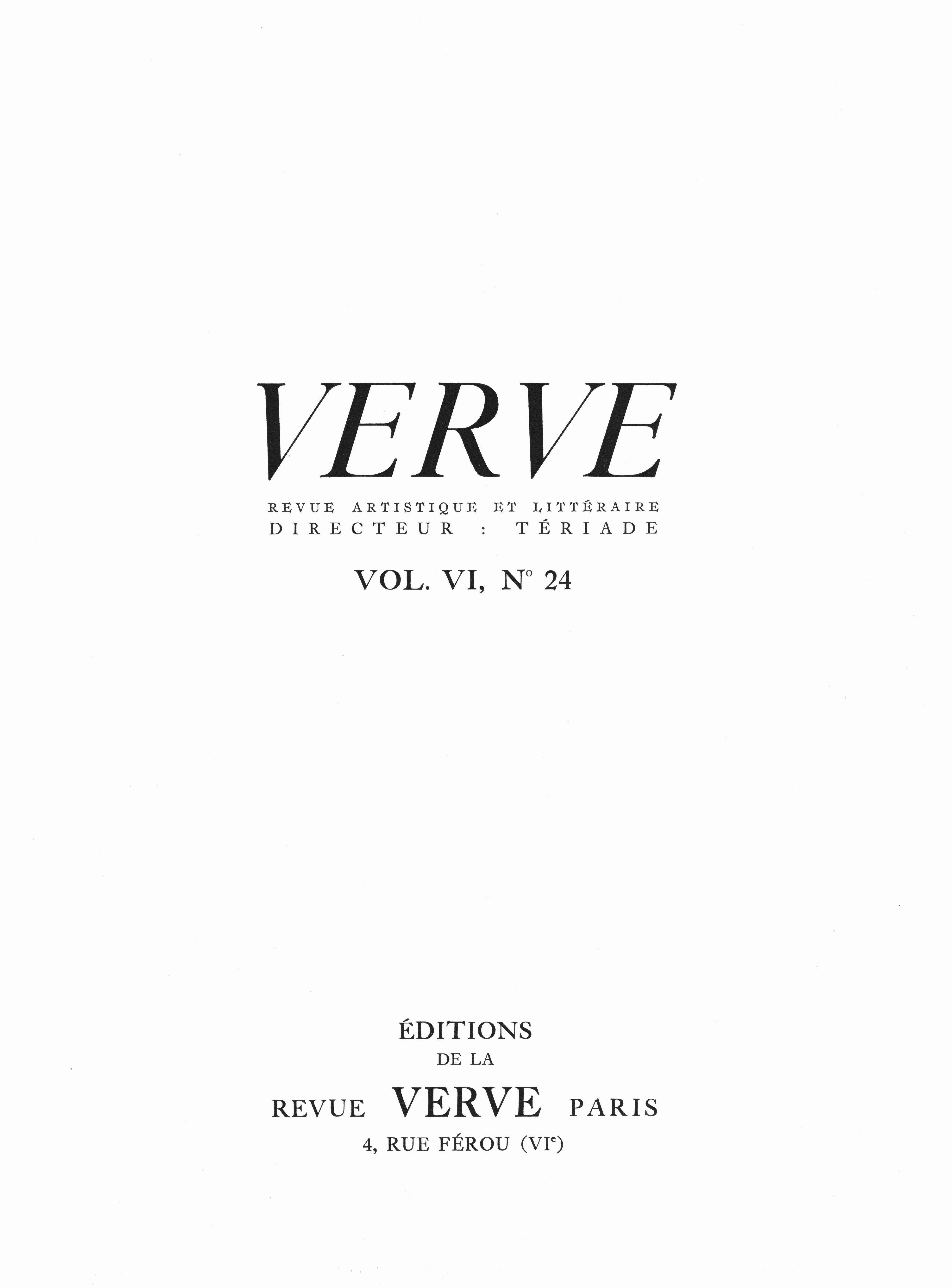 Komposition, Contes de Boccace, Verve: Revue Artistique et Littéraire im Angebot 1