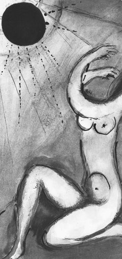 Marc Chagall, Le soleil noir, extrait des Contes de Boccace, 1950