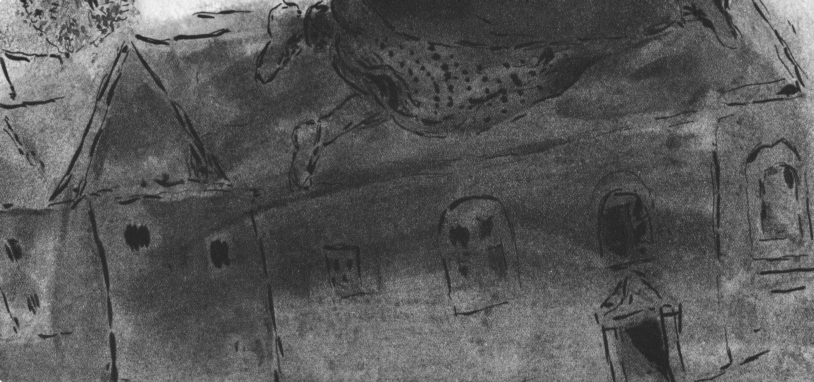 Composizione, Contes de Boccace, Verve: Revue Artistique et Littéraire - Abstract Print Grigio di Marc Chagall