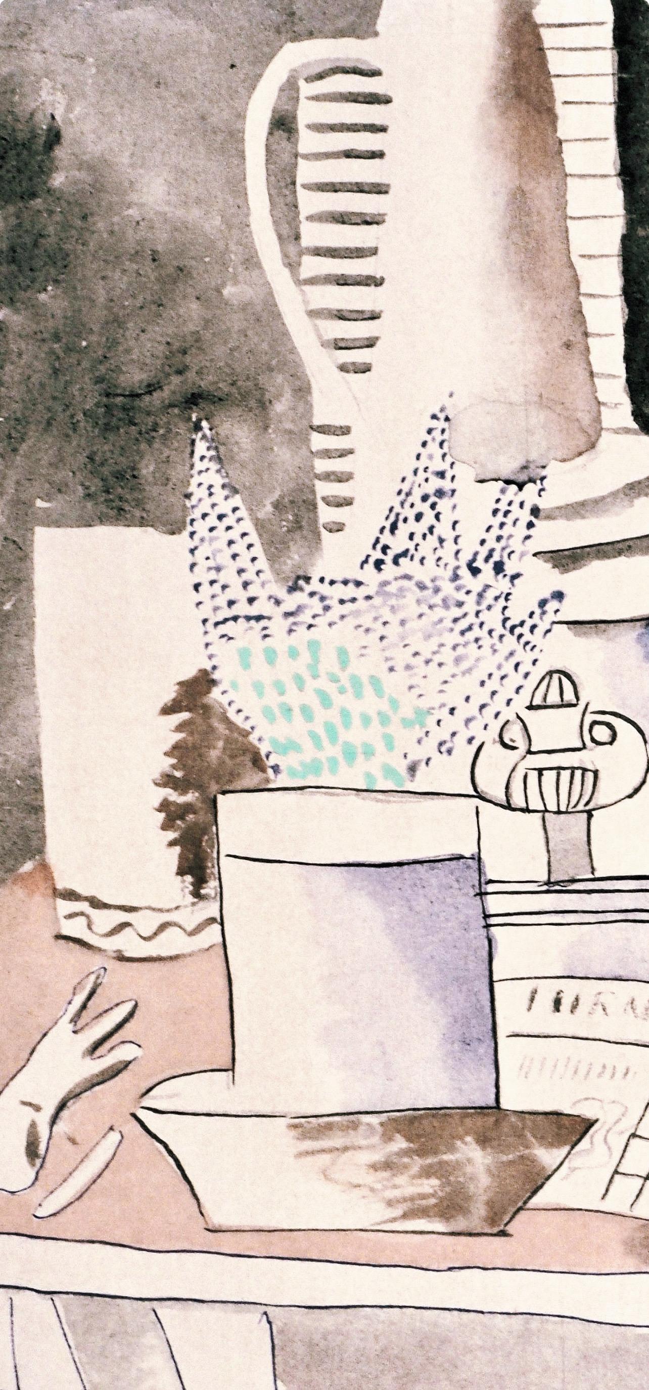 Fernand Leger, Still Life with Newspaper, from Contrastes, 1959 (after) - Modern Print by Fernand Léger