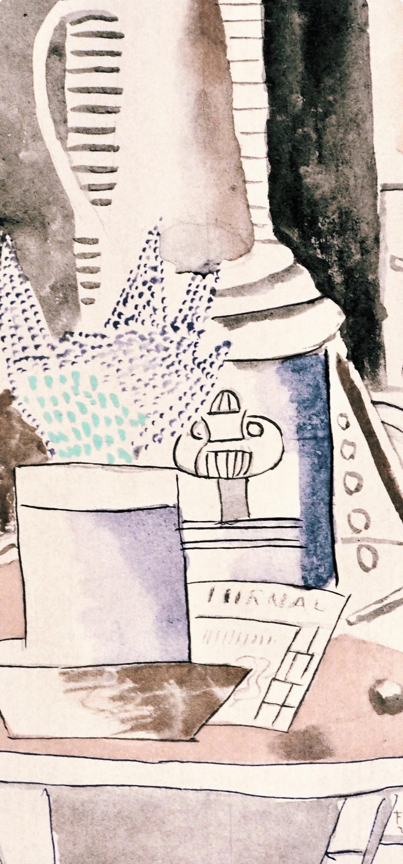 Fernand Leger, Still Life with Newspaper, from Contrastes, 1959 (after) - Print by Fernand Léger