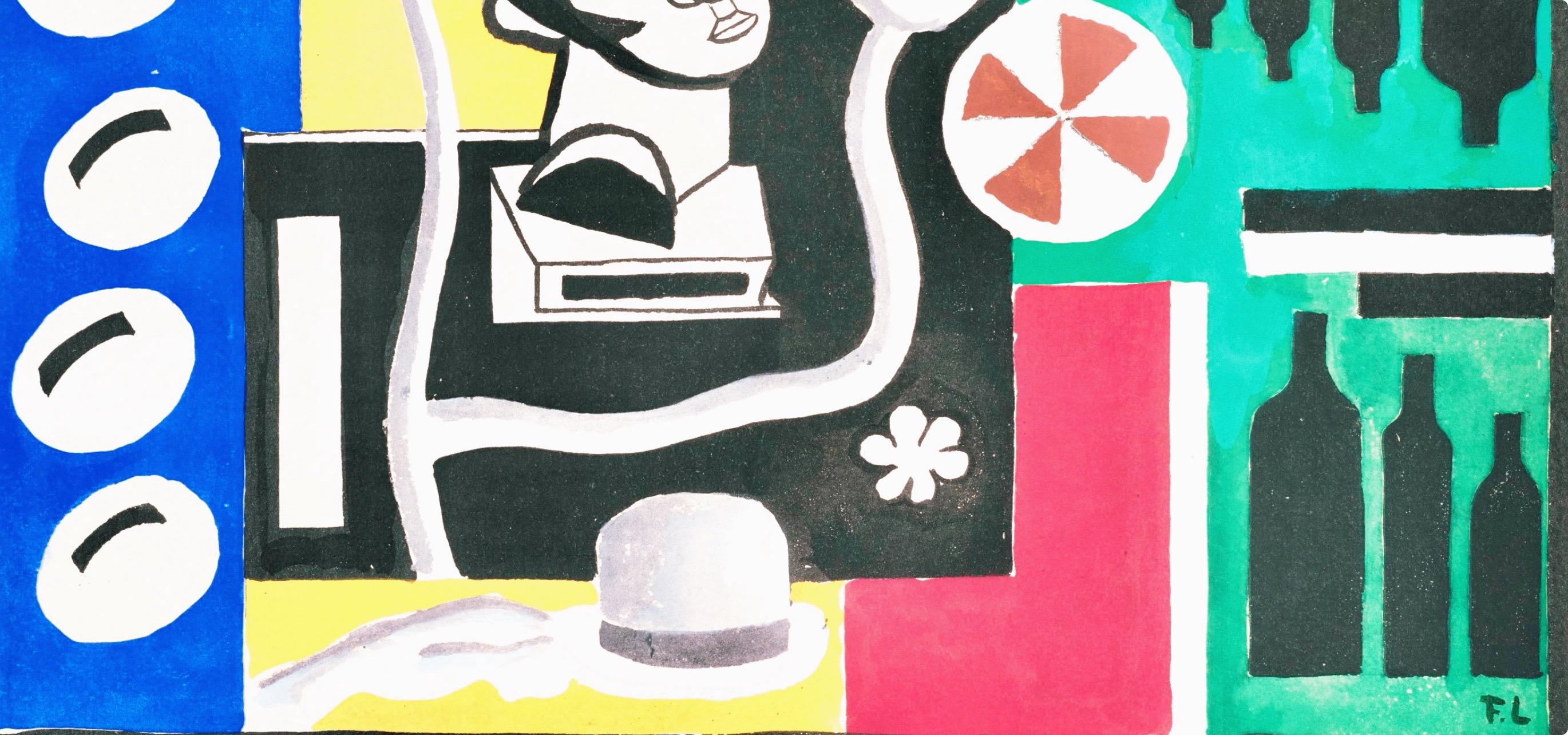 Fernand Leger, Still Life with Bust, from Contrastes, 1959 (after) - Modern Print by Fernand Léger