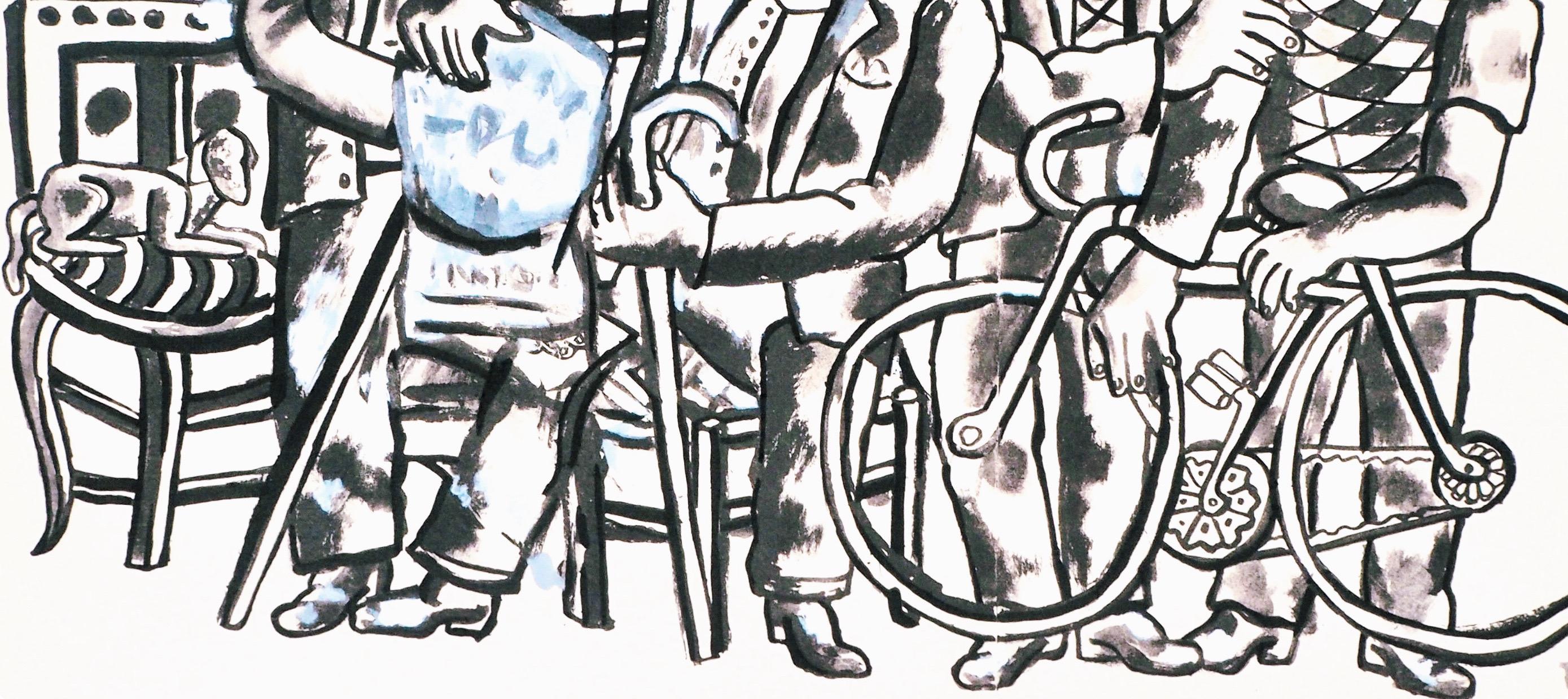 Fernand Leger, The Team at Rest, from Contrastes, 1959 (after) - Modern Print by Fernand Léger