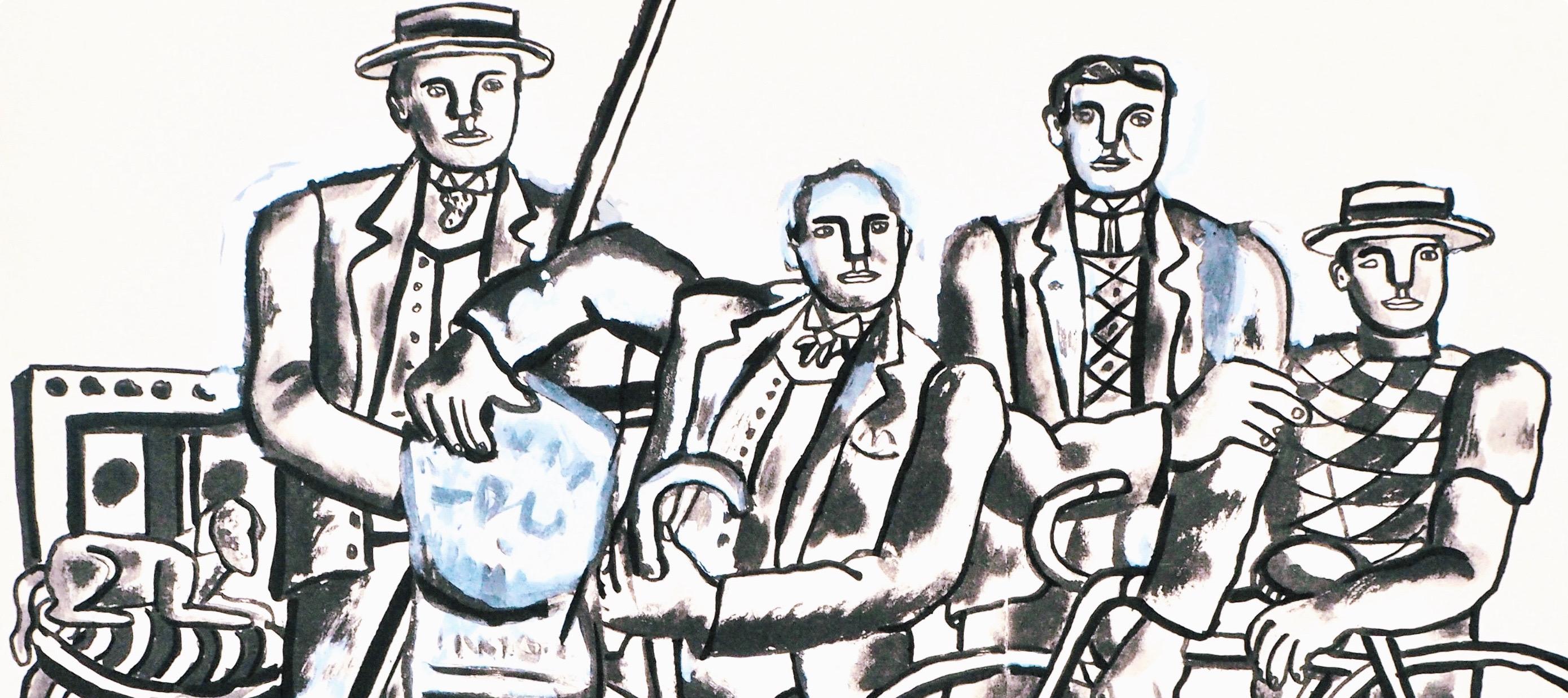 Fernand Leger, The Team at Rest, from Contrastes, 1959 (after) - Print by Fernand Léger