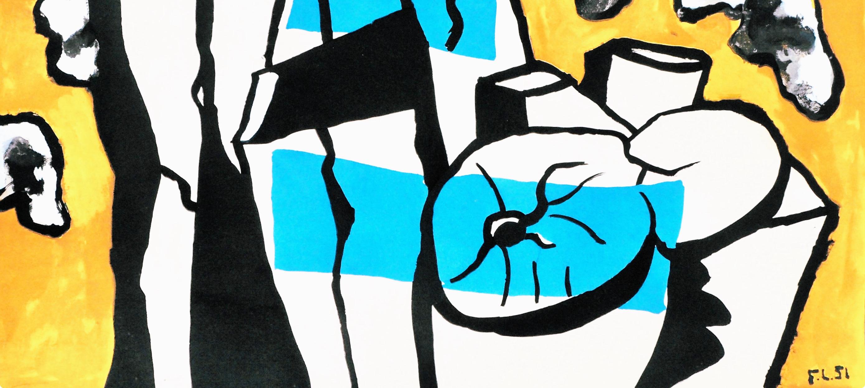 Fernand Leger, The Logs, from Contrastes, 1959 (after) - Modern Print by Fernand Léger