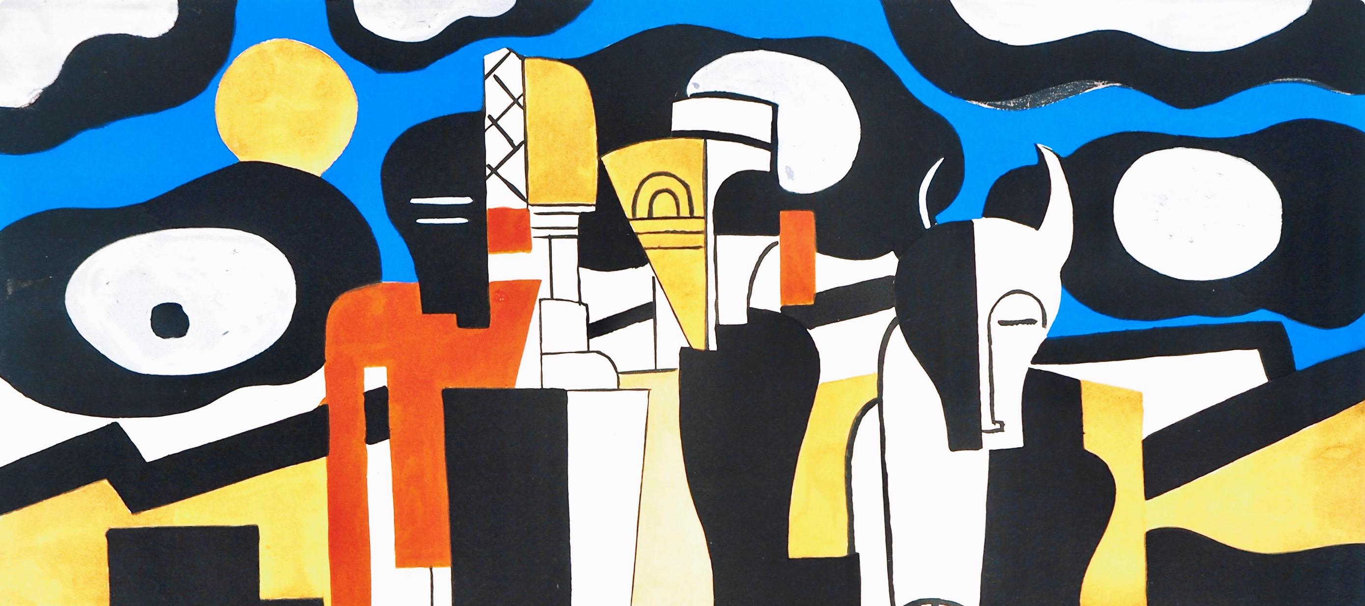 Fernand Leger, Maquette for The Creation of the World, Contrastes, 1959 (after) - Print by Fernand Léger