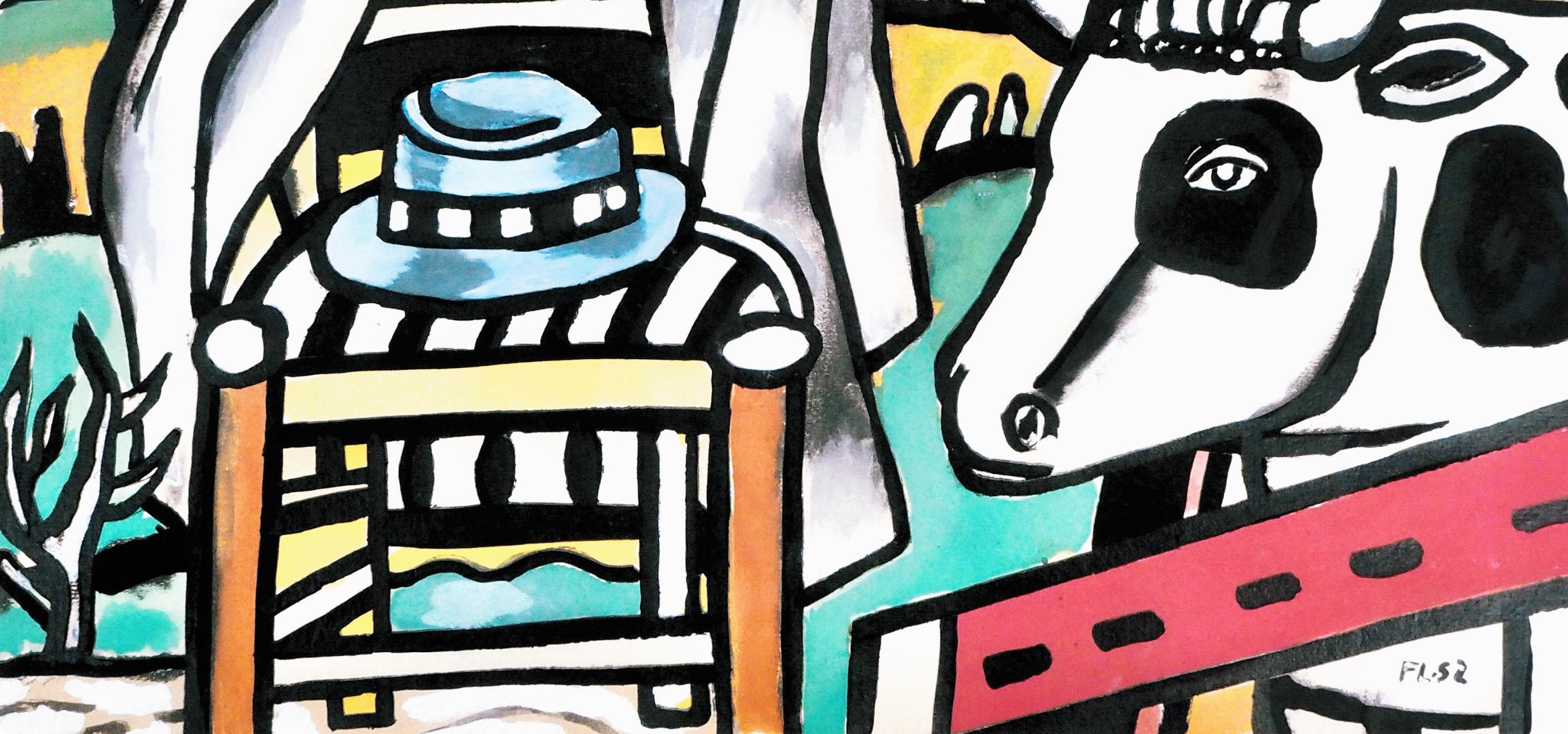 Fernand Leger, The Chair and the Cow, from Contrastes, 1959 (after) - Print by Fernand Léger