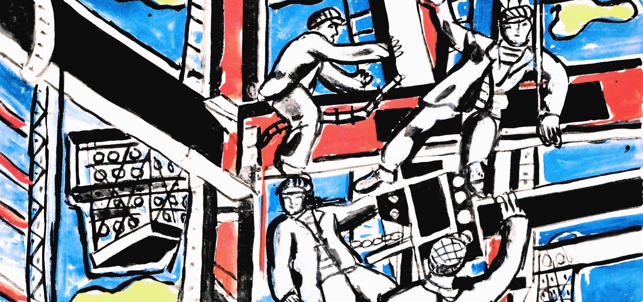 Fernand Leger, The Builders, from Contrastes, 1959 (after) - Print by Fernand Léger