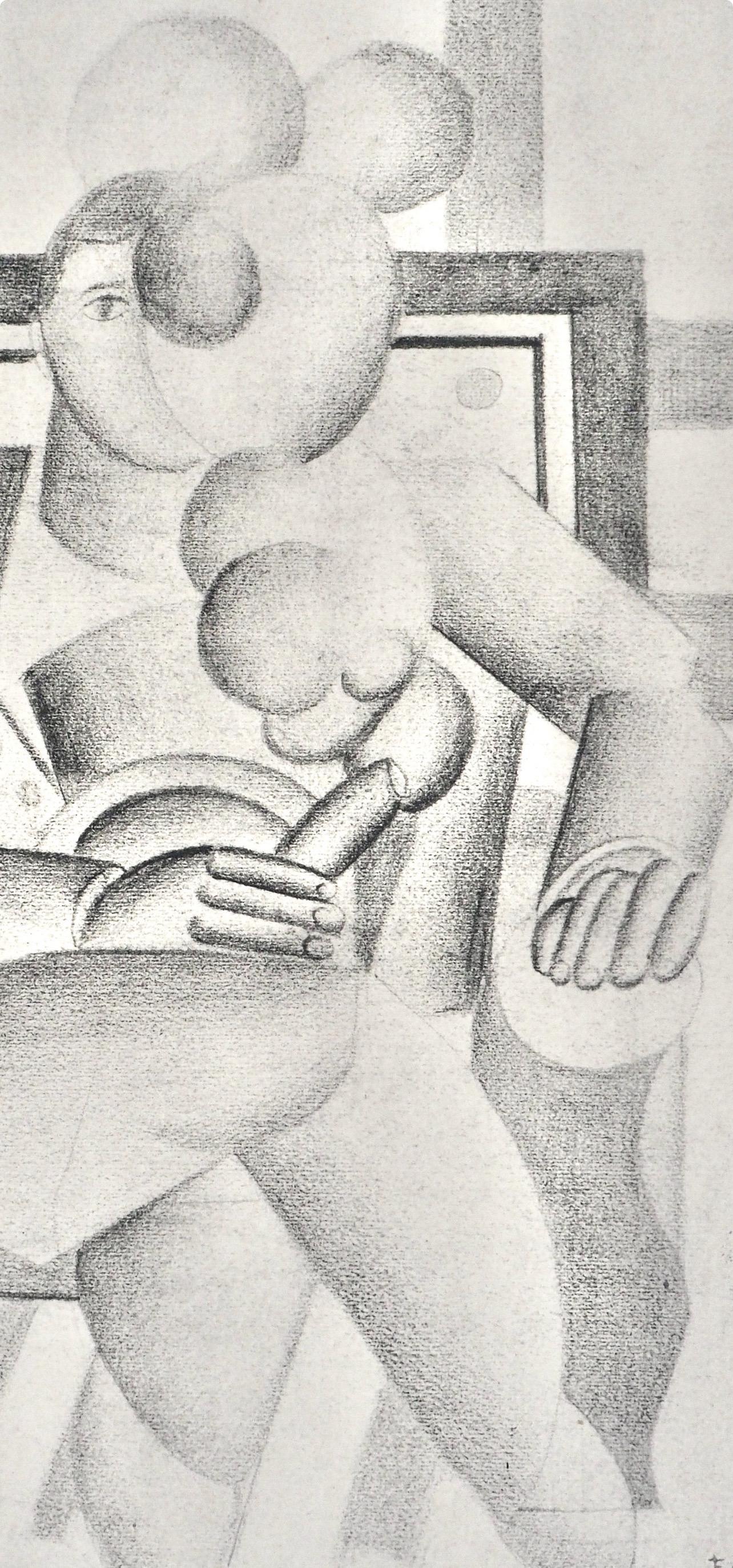 Léger, Composition, Contrastes (d'après) - Print de Fernand Léger