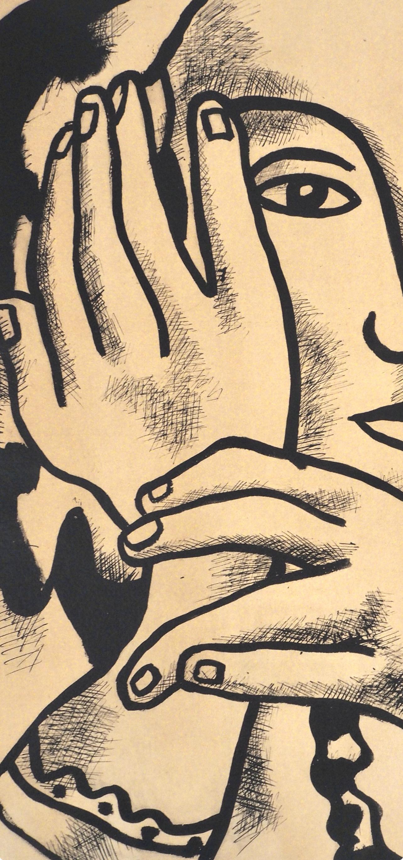 Fernand Leger, Portrait of Nadia, from Contrastes, 1959 (after) - Modern Print by Fernand Léger