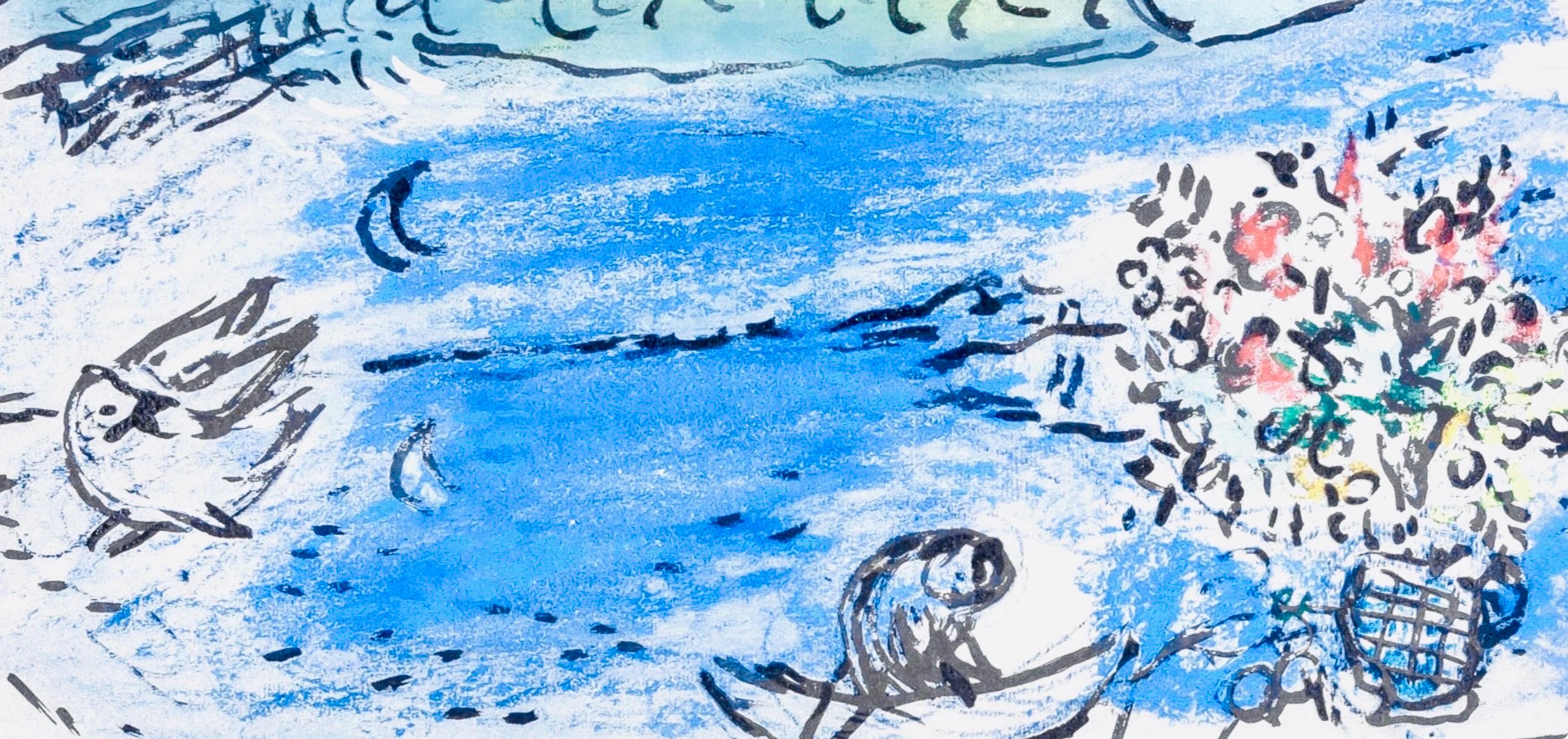 Marc Chagall, The Flying Fish, from Color of Love, 1958 (after) For Sale 3