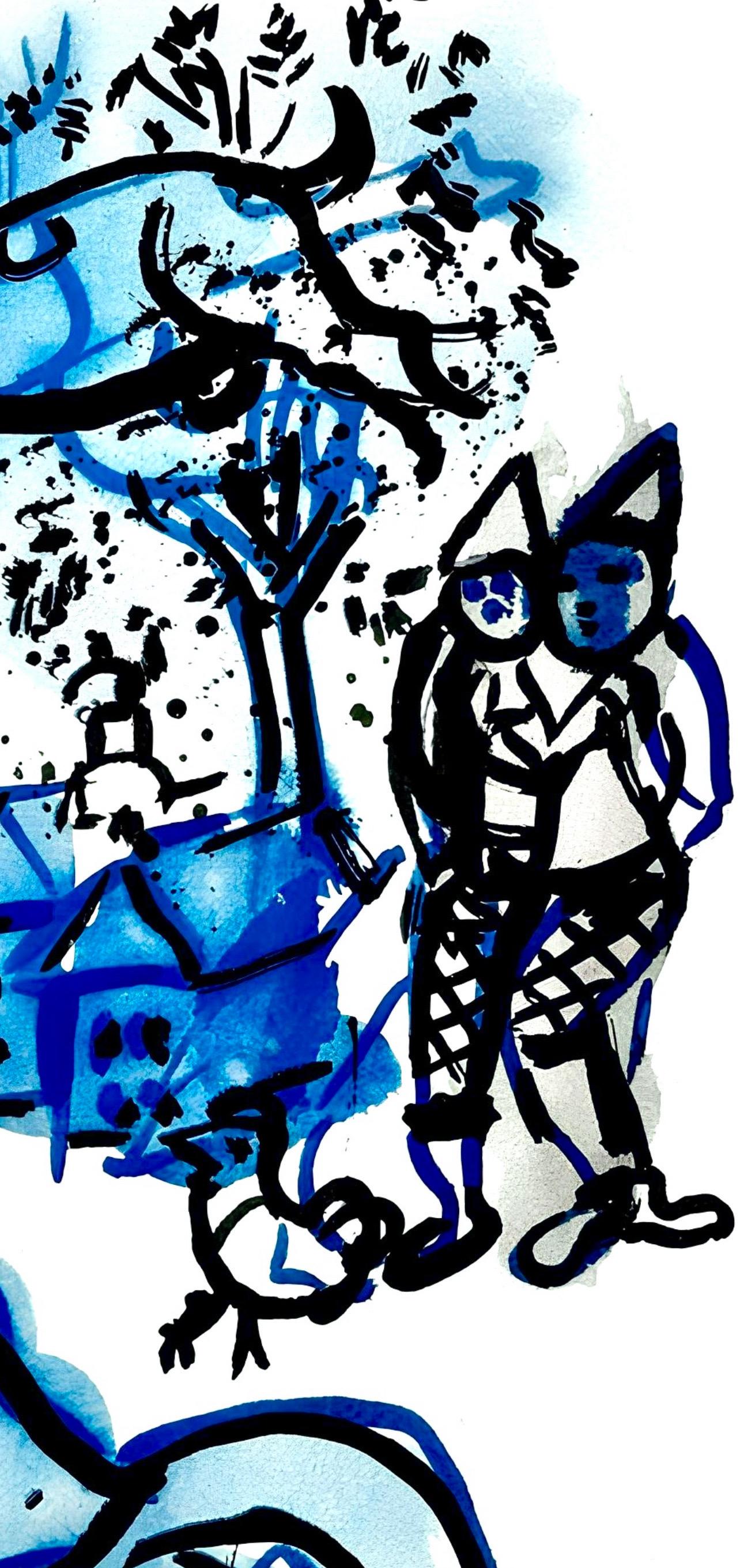 Marc Chagall, In the Village, from Color of Love, 1958 (after) For Sale 1