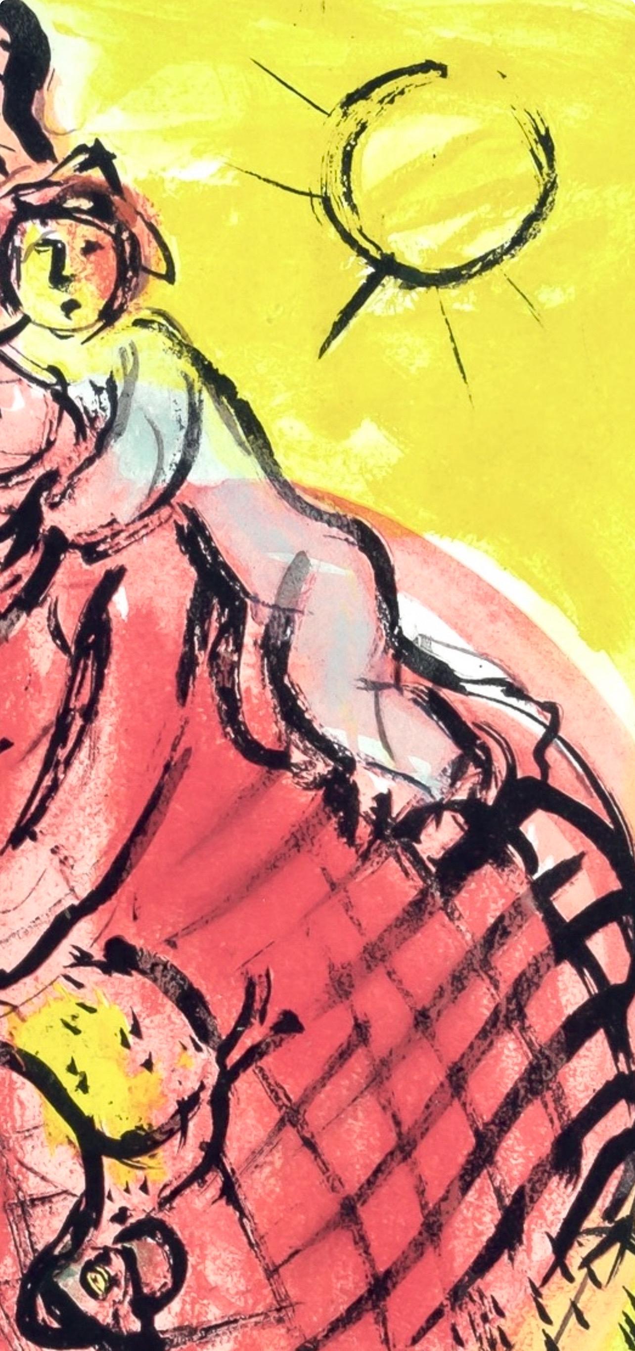 Chagall, Komposition, Couleur amour (nach) (Orange), Figurative Print, von Marc Chagall