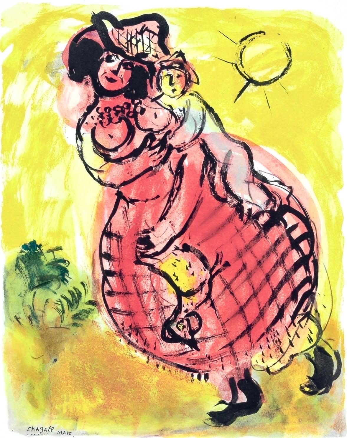 Marc Chagall, Mexican Peasant Woman, from Color of Love, 1958 (after)