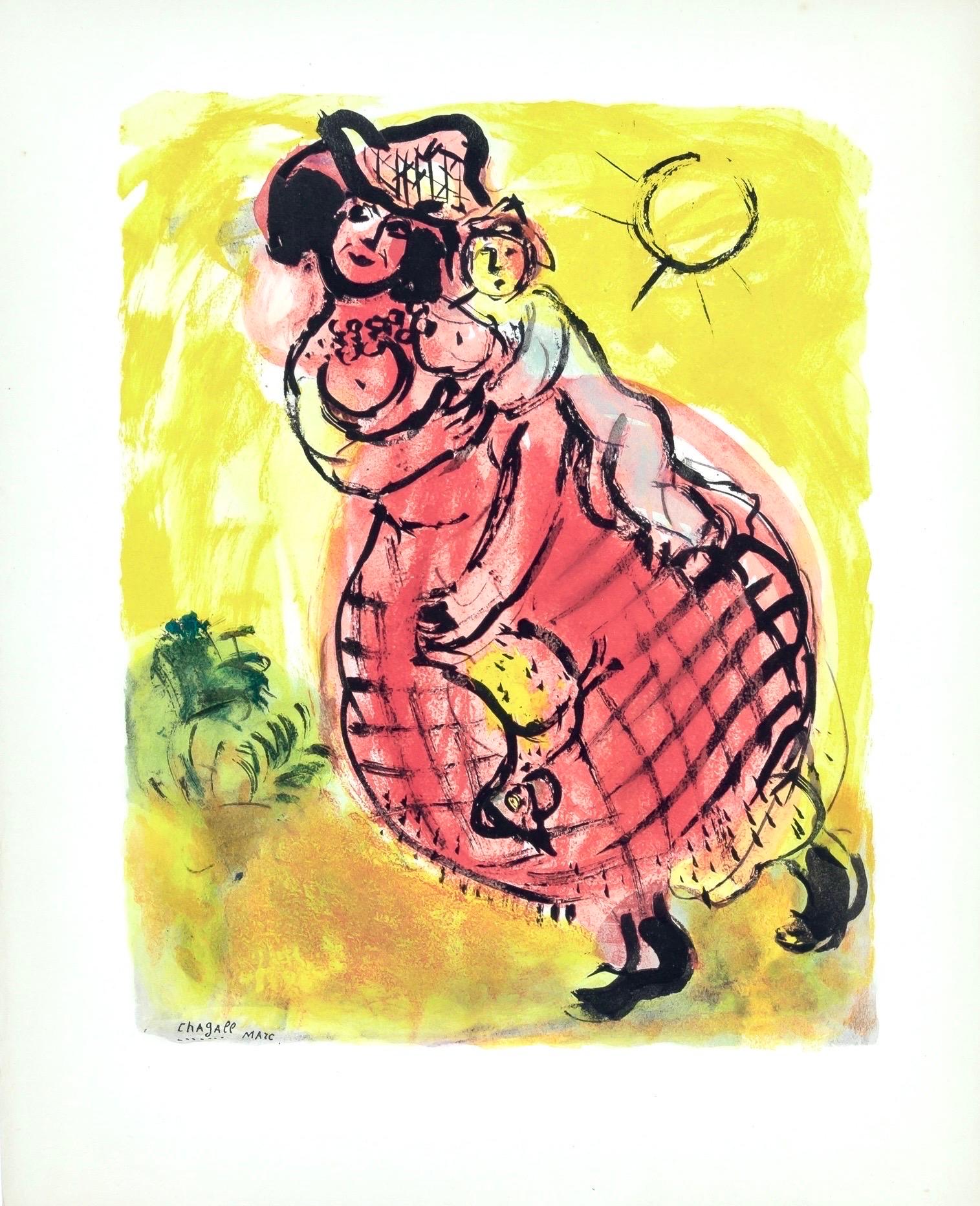 Lithographie und Schablone auf Velinpapier a la cuve du Moulin Richard de Bas spécialement filigrané pour cette édition paper. In der Platte signiert und nicht nummeriert, wie ausgegeben. Guter Zustand. Anmerkungen: Aus dem Album, Couleur amour, 13