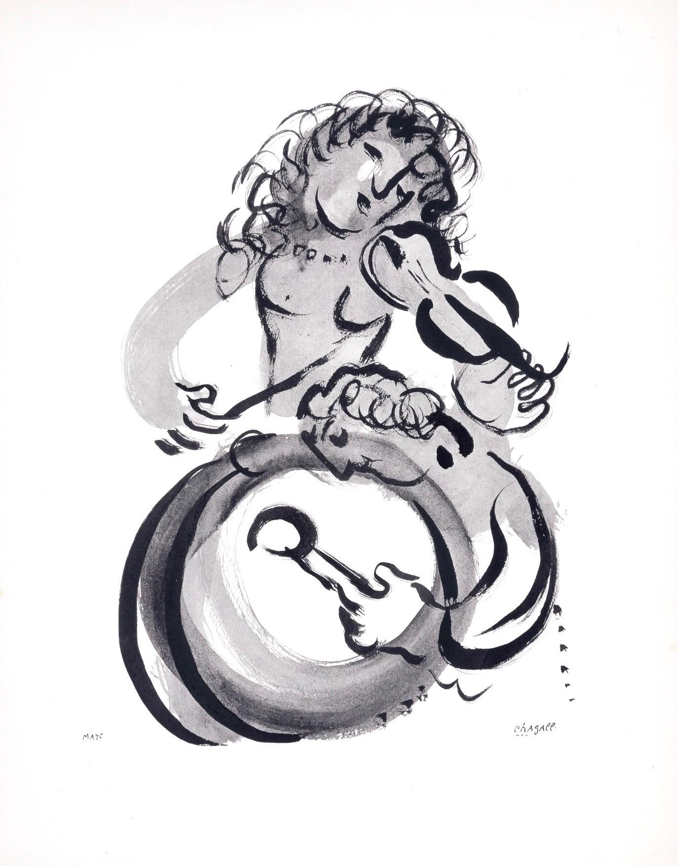 Marc Chagall, Music, from Color of Love, 1958 (after)