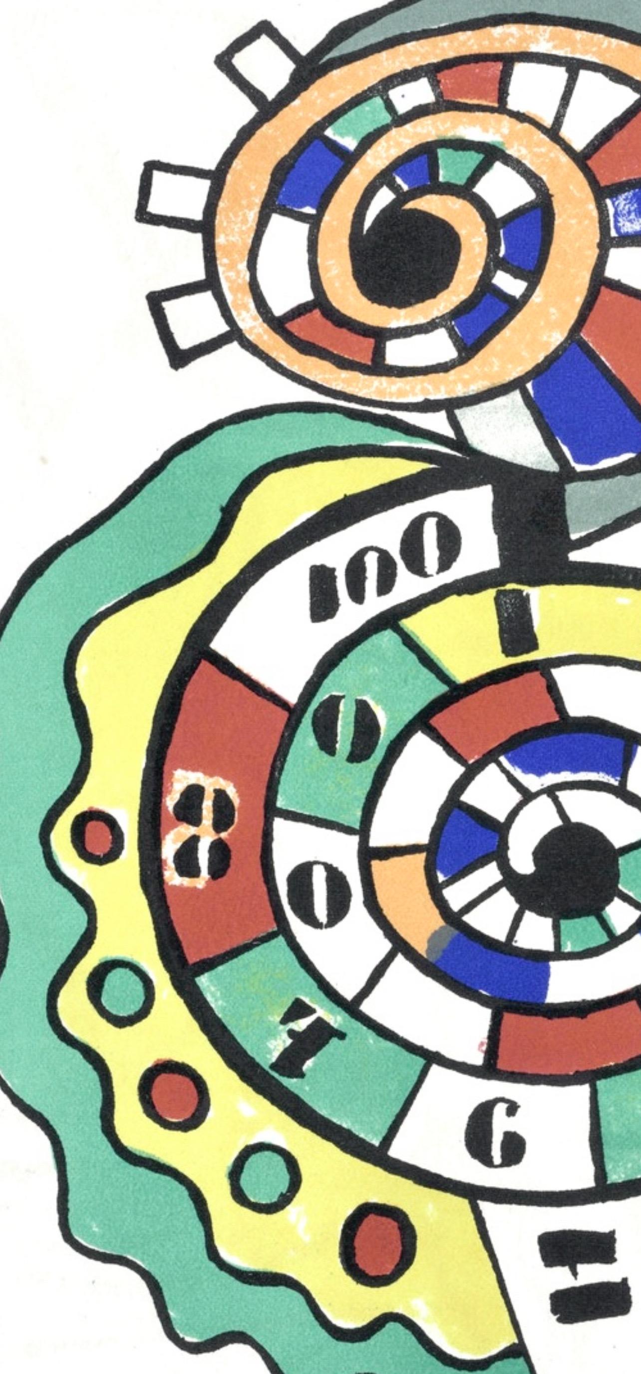 Fernand Leger, Plate 19, from Circus, 1950 - Beige Landscape Print by Fernand Léger