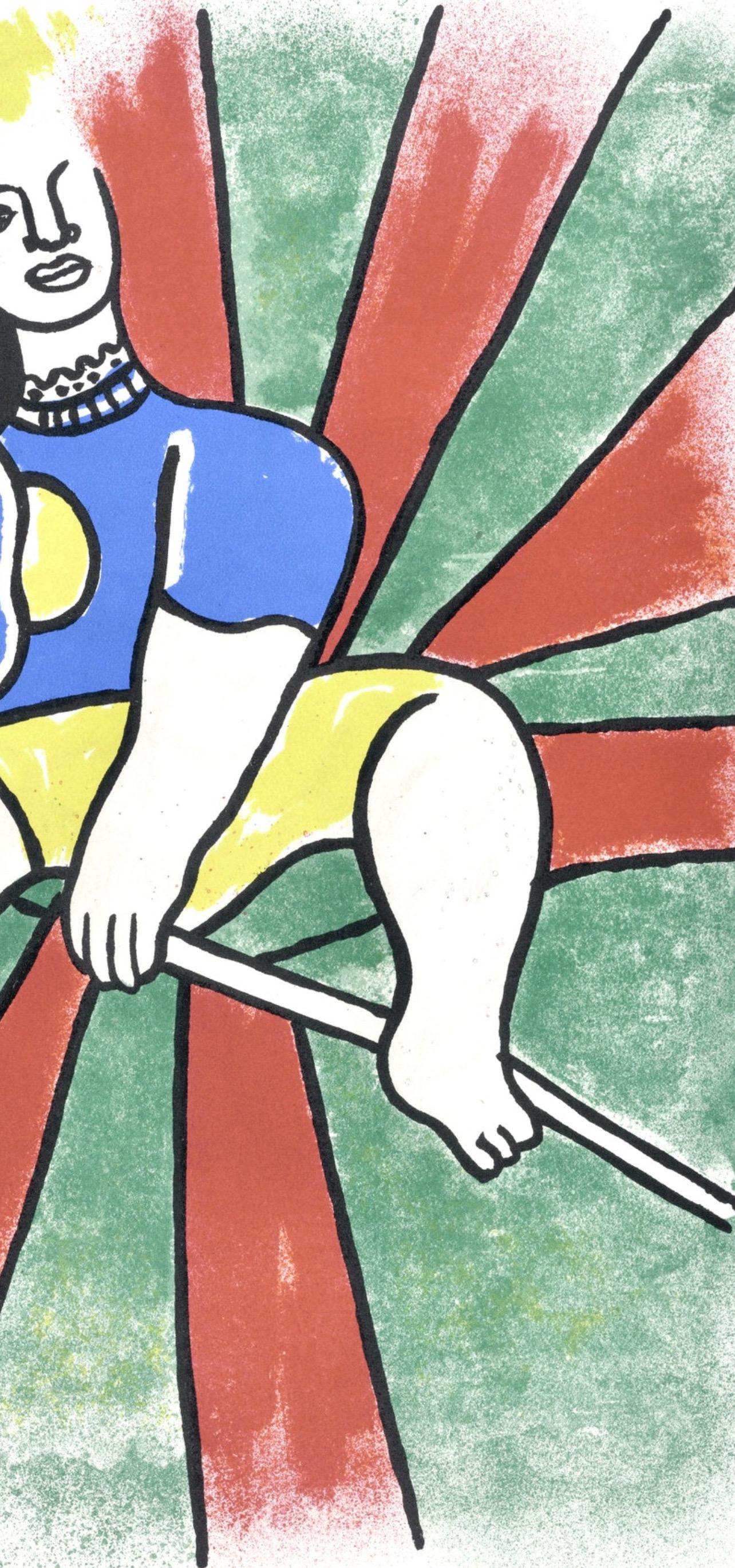 Fernand Leger, Plate 22, from Circus, 1950 - Beige Figurative Print by Fernand Léger