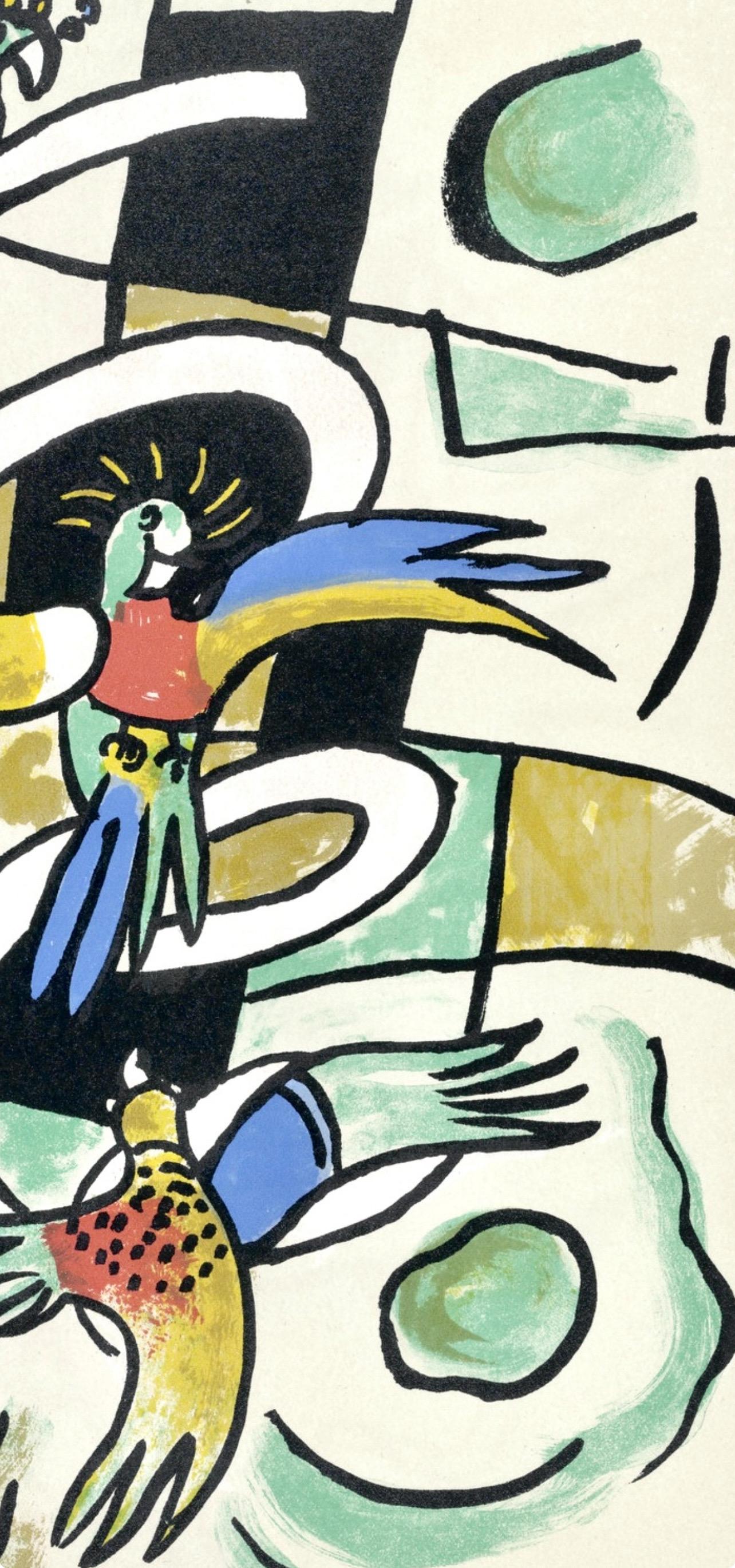 Fernand Leger, Plate 28, from Circus, 1950 - Beige Landscape Print by Fernand Léger