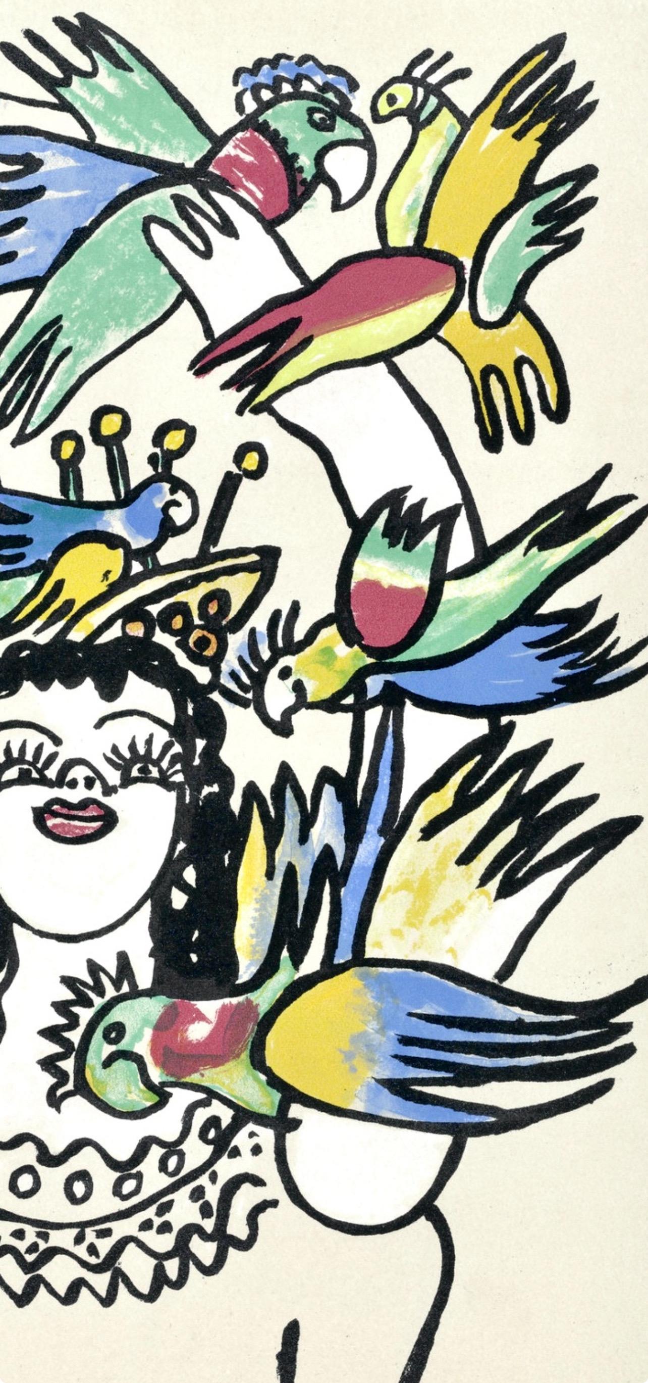 Fernand Leger, Plate 29, from Circus, 1950 - Beige Landscape Print by Fernand Léger