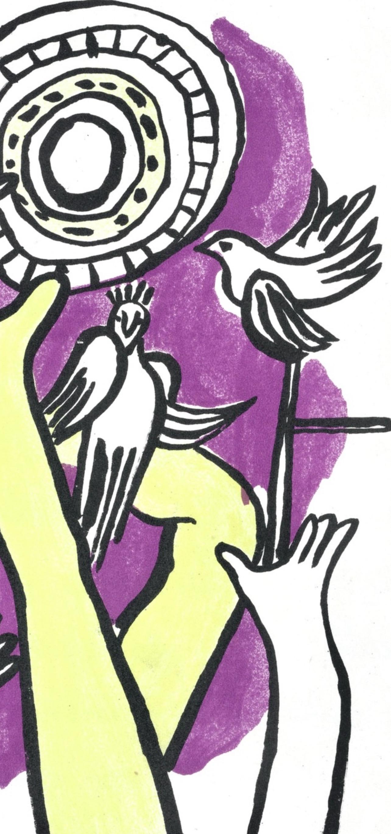 Fernand Leger, Plate 39, from Circus, 1950 - White Landscape Print by Fernand Léger