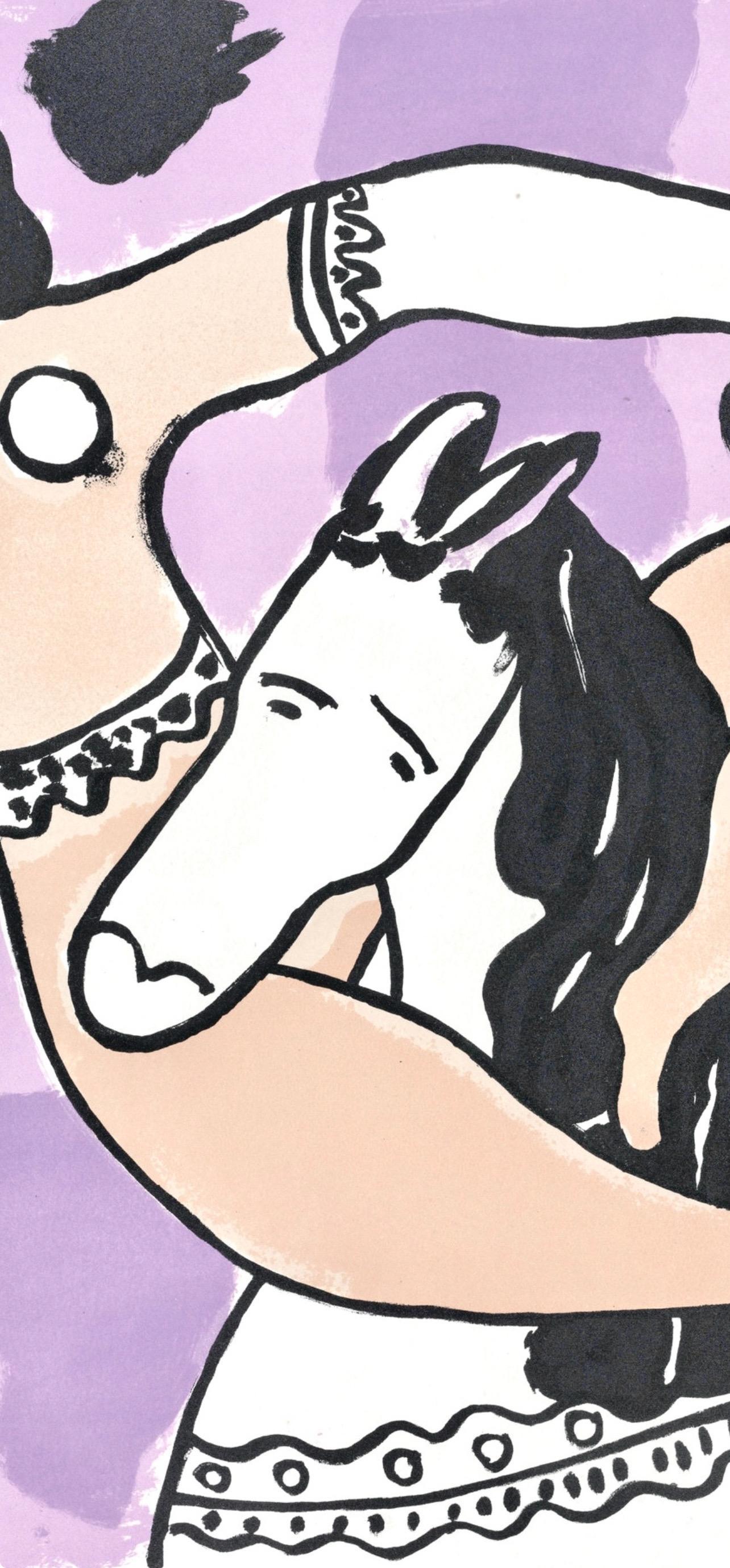 Fernand Leger, Plate 36, from Circus, 1950 - Beige Figurative Print by Fernand Léger