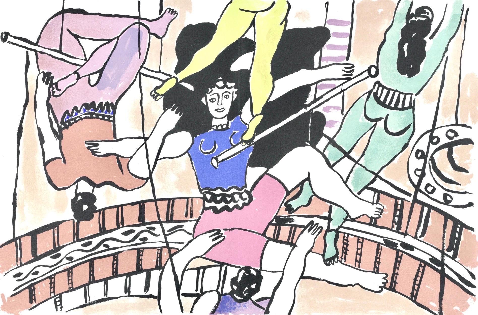 Fernand Leger, Plate 44-45, from Circus, 1950