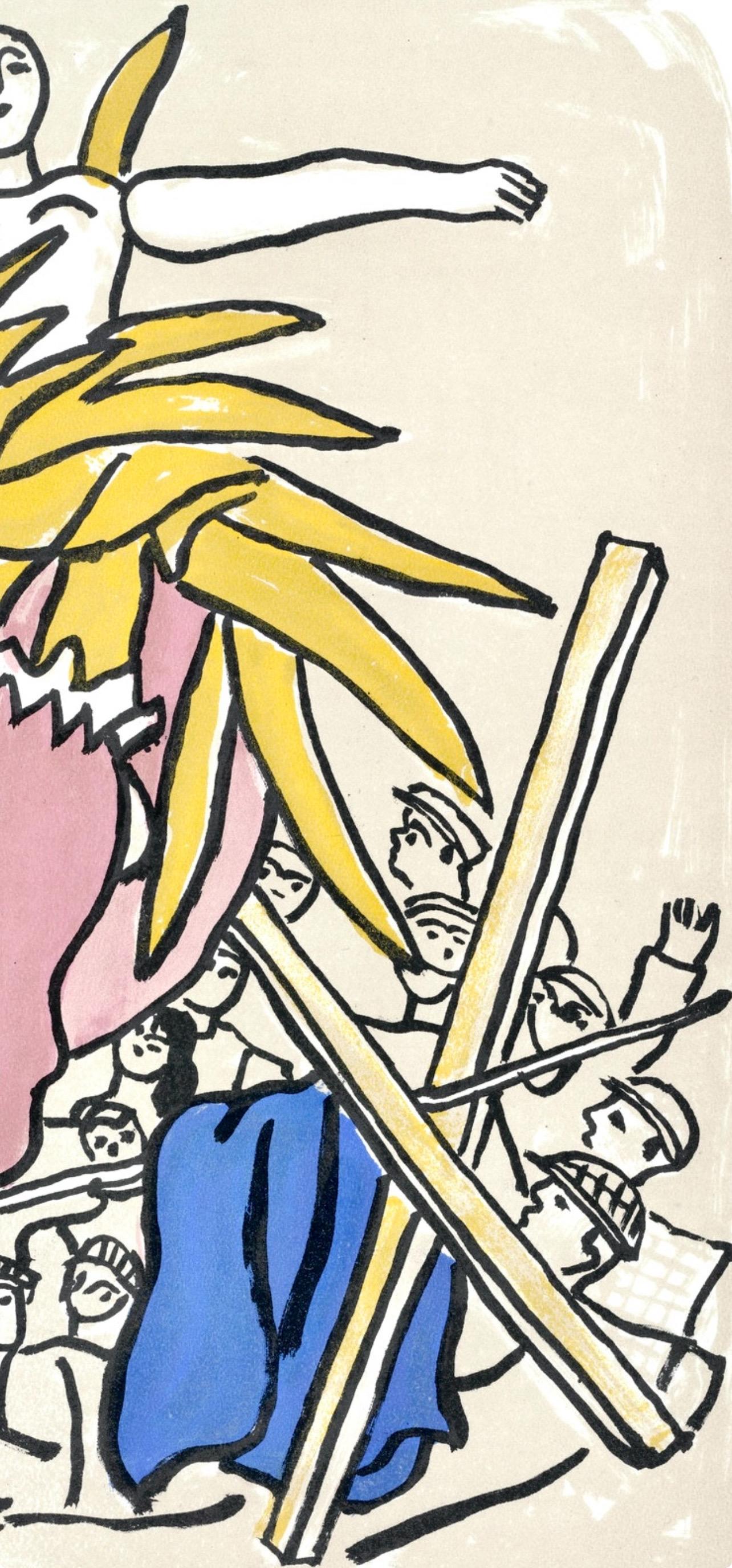 Fernand Leger, Plate 60, from Circus, 1950 - Beige Landscape Print by Fernand Léger