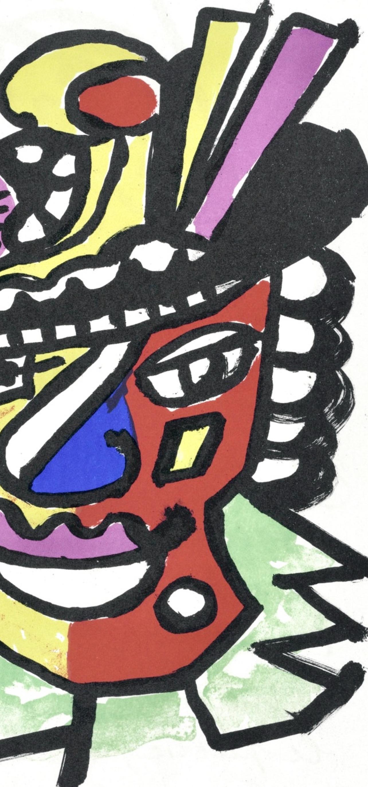 Fernand Leger, Plate 74, from Circus, 1950 - Beige Landscape Print by Fernand Léger