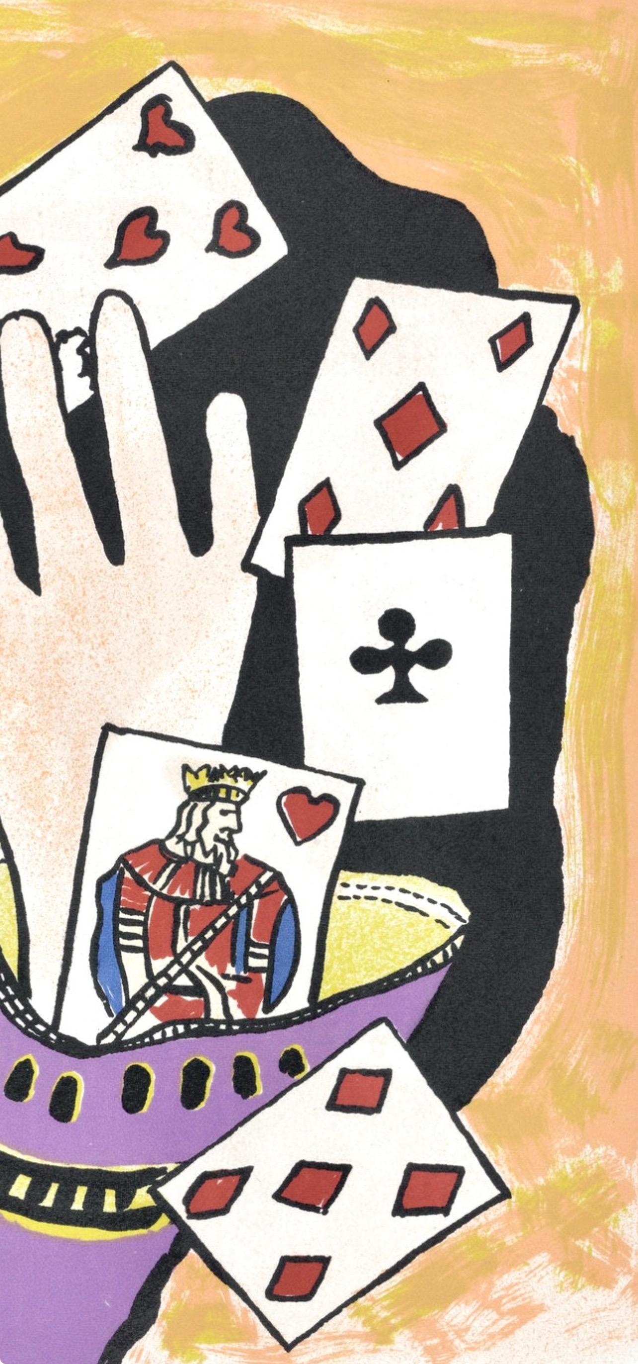 Fernand Leger, Plate 93, from Circus, 1950 - Orange Landscape Print by Fernand Léger