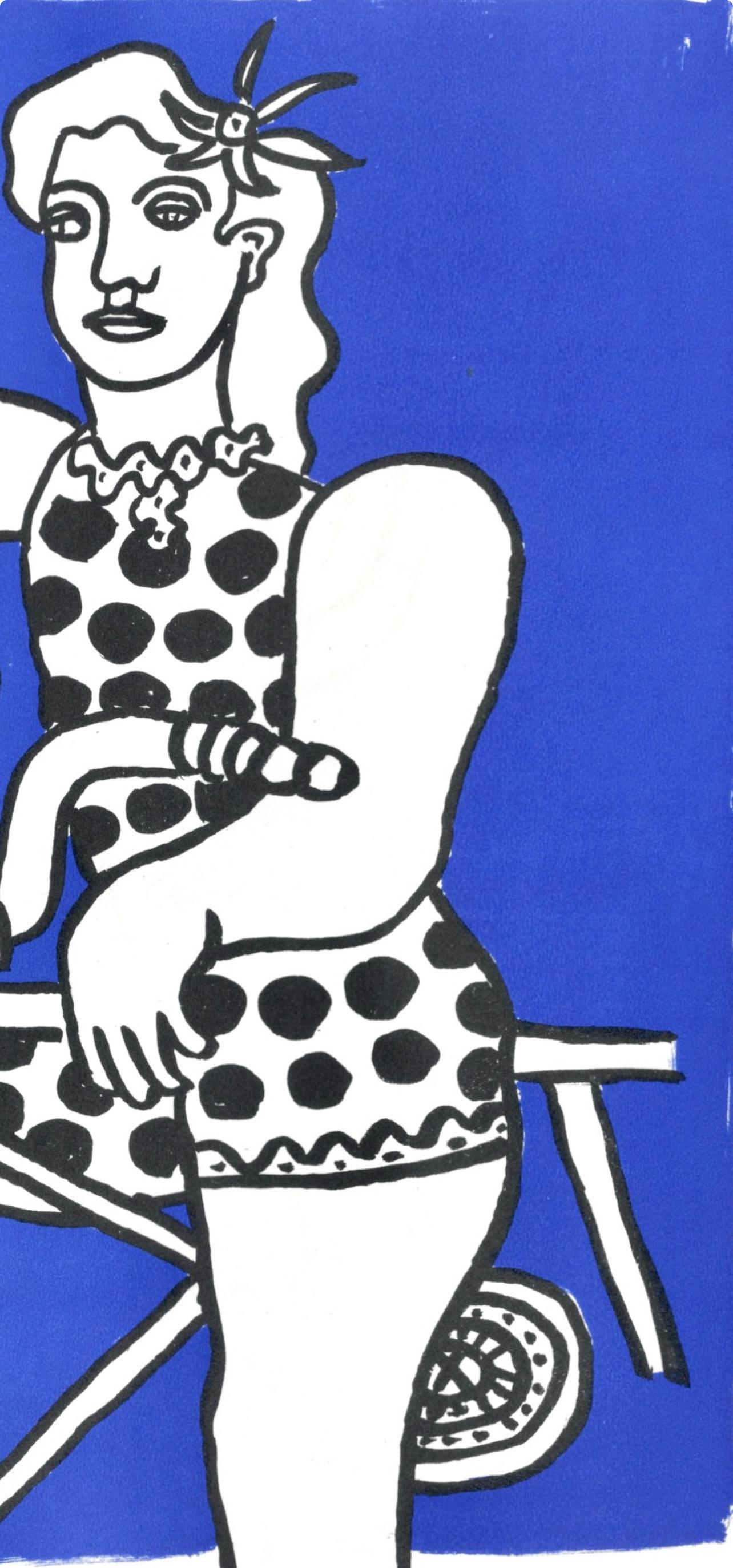 Fernand Leger, Plate 106, from Circus, 1950 - Purple Landscape Print by Fernand Léger