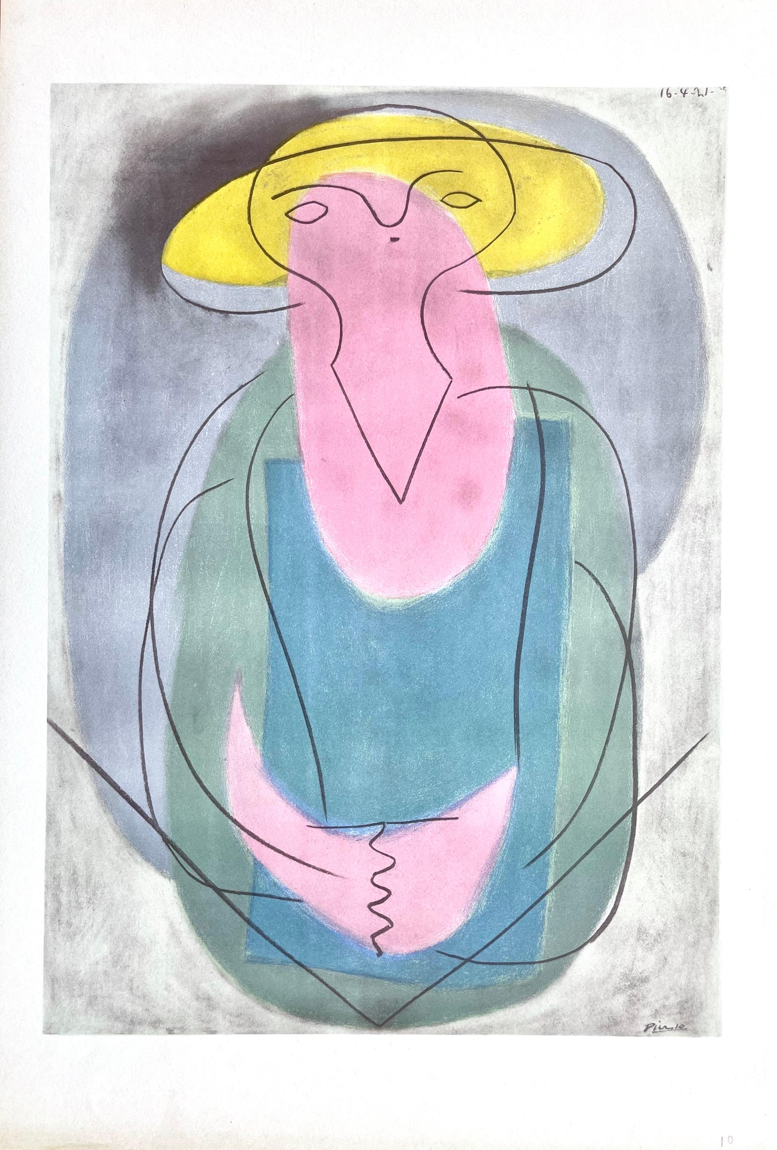 Lithographie et pochoir sur papier vélin. Non signé et non numéroté, tel que publié. Bon état. Notes : Extrait de l'in-folio Picasso : Fifteen Drawings, 1946. Publié par Pantheon Books, Inc., New York ; rendu et imprimé par Albert Carman, City