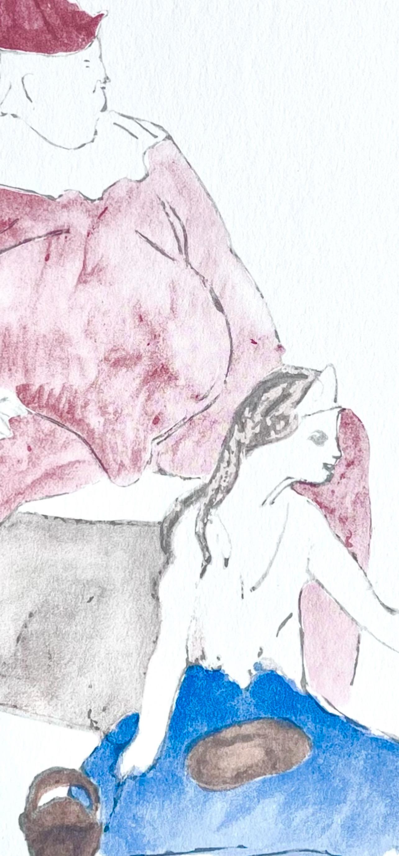 Picasso, Saltimbanque, Picasso : quinze dessins (d'après) - Print de Pablo Picasso