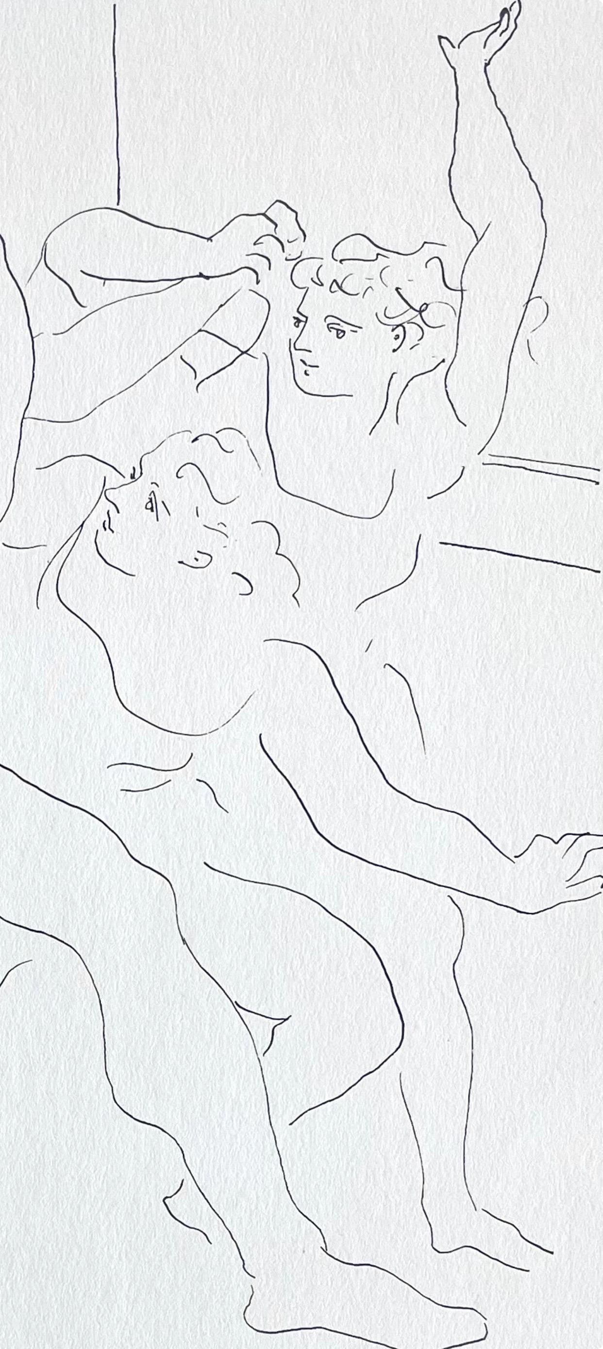 Picasso, Four Ballet Dancers, Picasso : quinze dessins (d'après) - Print de Pablo Picasso