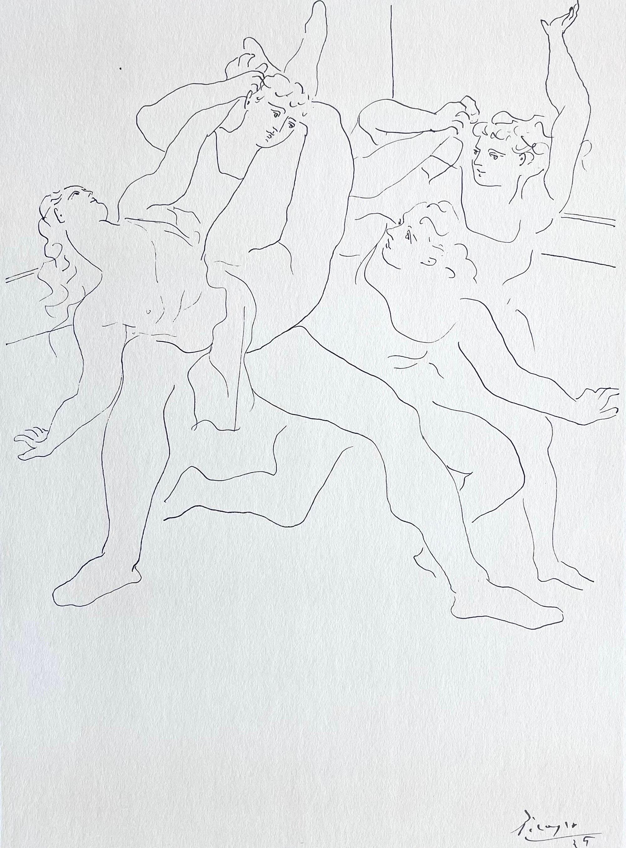 Pablo Picasso, Four Ballet Dancers, from Fifteen Drawings, 1946 (after)