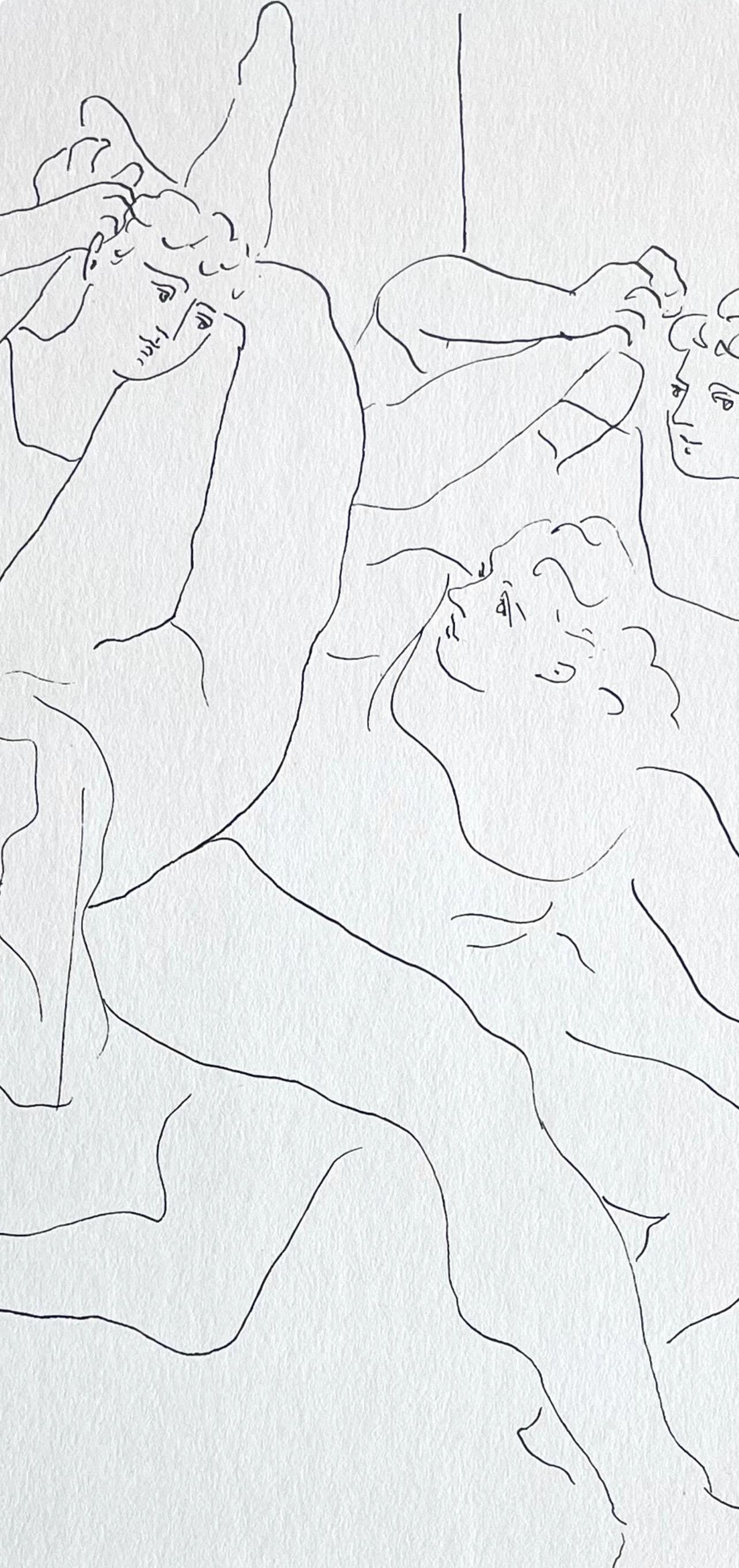 Picasso, Four Ballet Dancers, Picasso : quinze dessins (d'après) - Moderne Print par Pablo Picasso