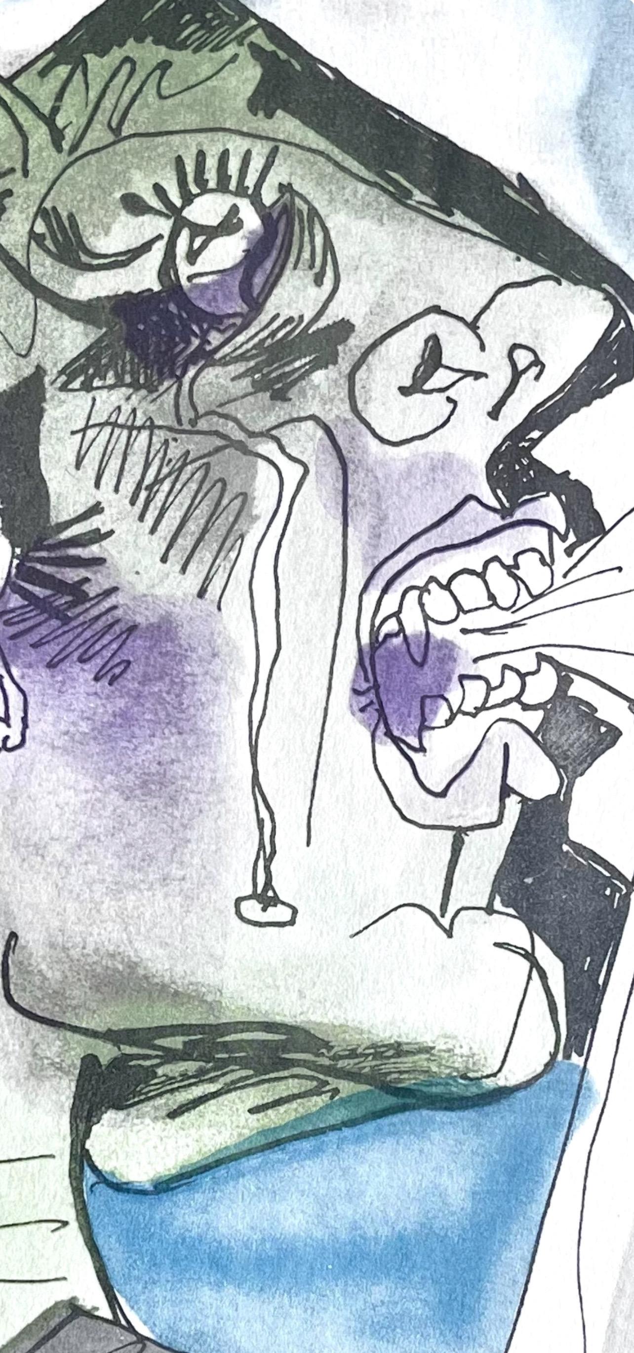 Picasso, Femme endormie, Picasso : quinze dessins (après) - Moderne Print par Pablo Picasso