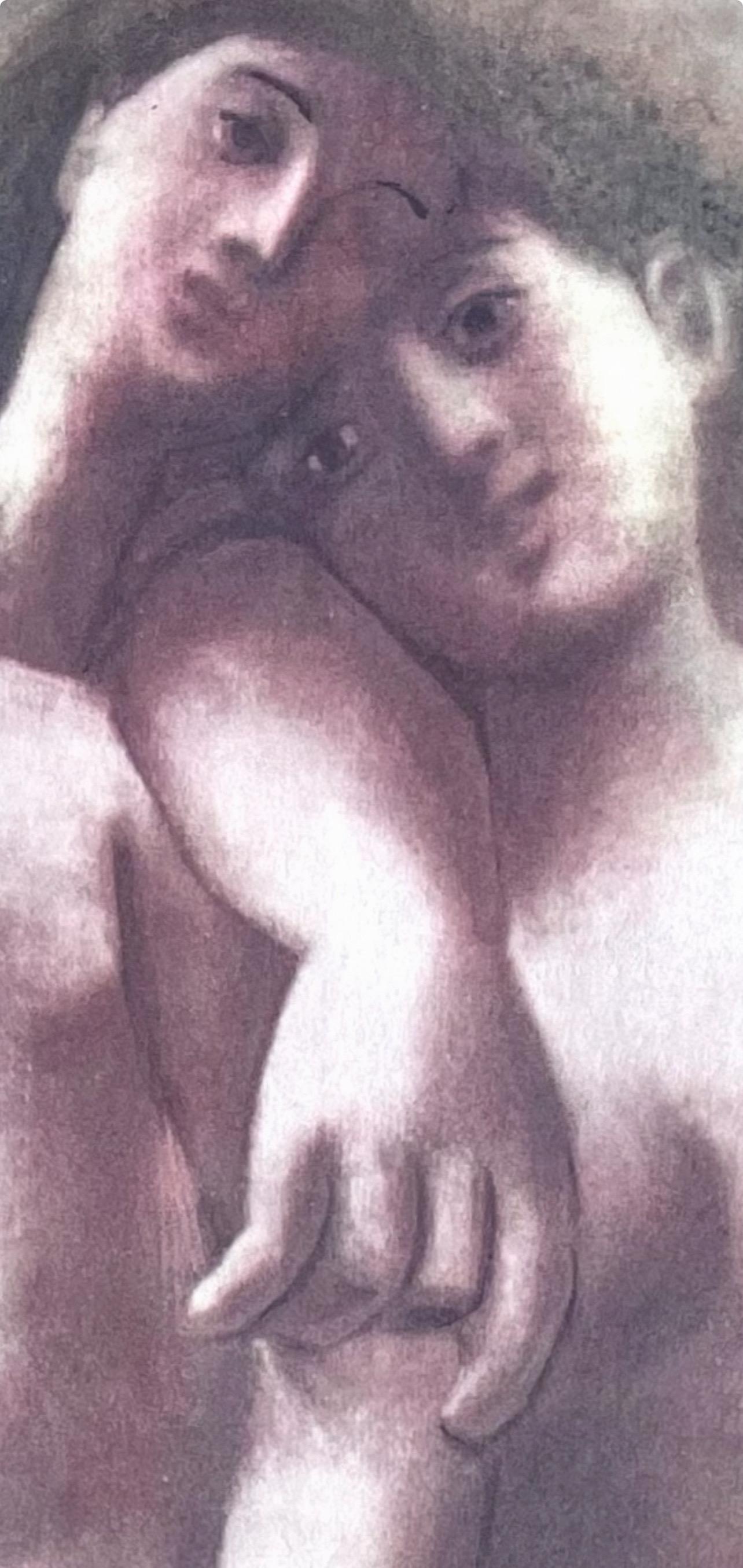 Picasso, Two Nudes, Picasso : quinze dessins (après) - Gris Abstract Print par Pablo Picasso