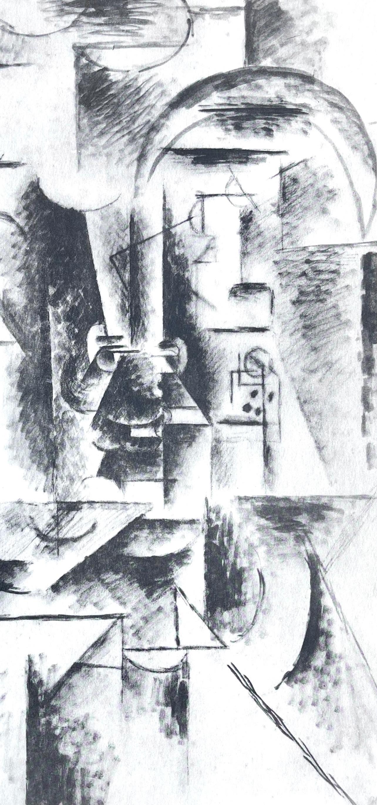 Picasso, Man with Pipe, Picasso : quinze dessins (après) - Moderne Print par Pablo Picasso