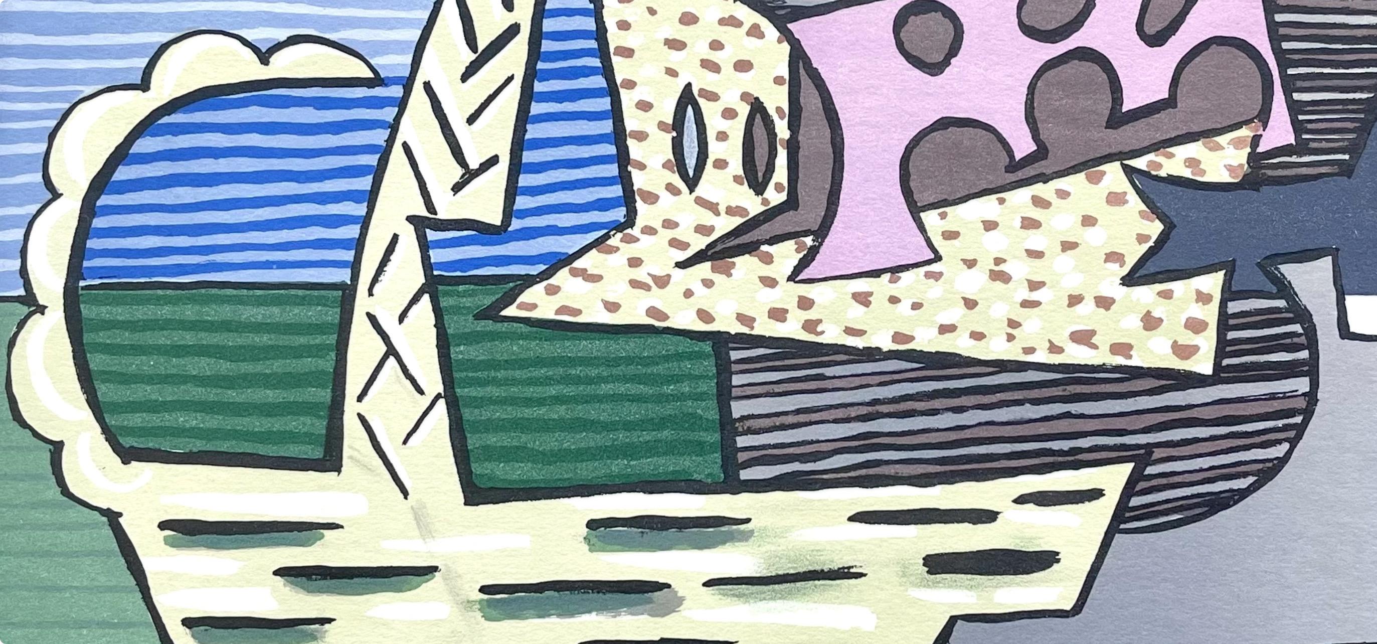 Picasso, Der Korb, Picasso: Zehn Zeichnungen (nach) (Moderne), Print, von Pablo Picasso