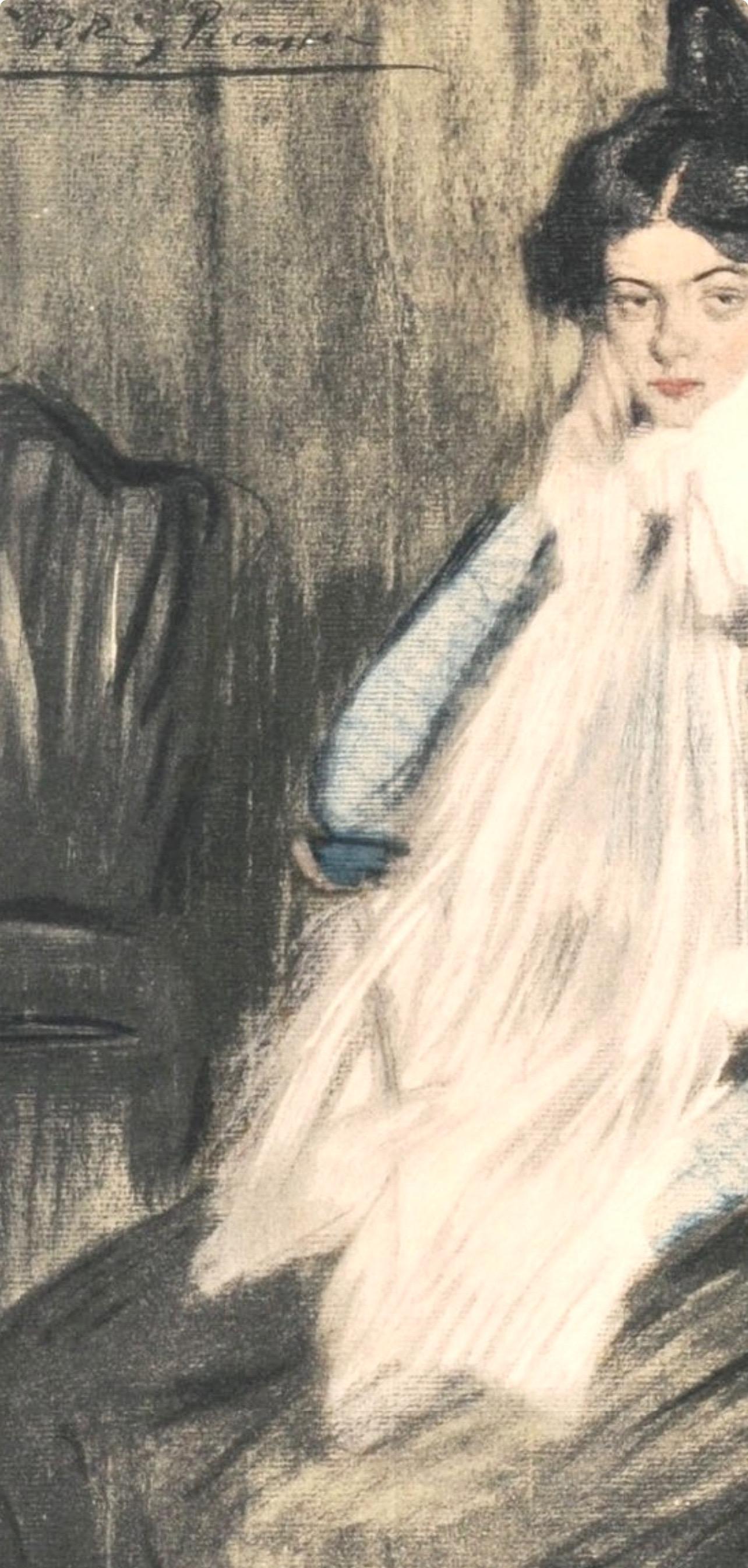 Picasso, Komposition, Les Bleus de Barcelone (nachdem) (Grau), Figurative Print, von Pablo Picasso