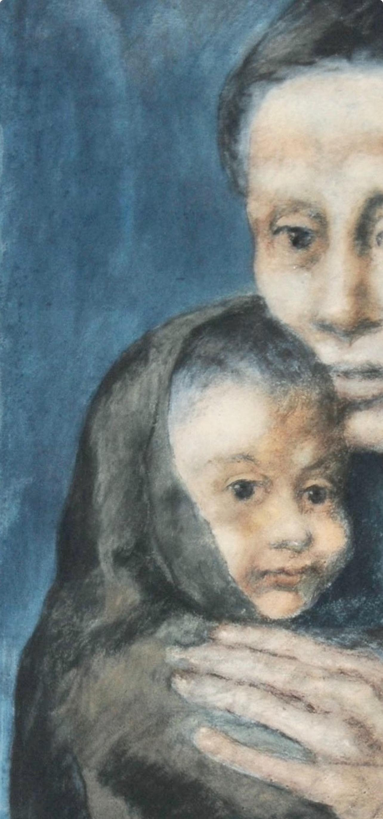 Picasso, Composition, Les Bleus de Barcelone (après) - Moderne Print par Pablo Picasso