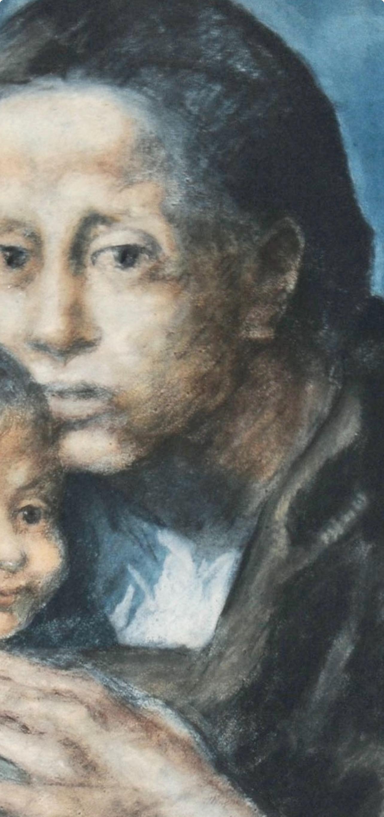 Picasso, Composition, Les Bleus de Barcelone (après) - Noir Figurative Print par Pablo Picasso