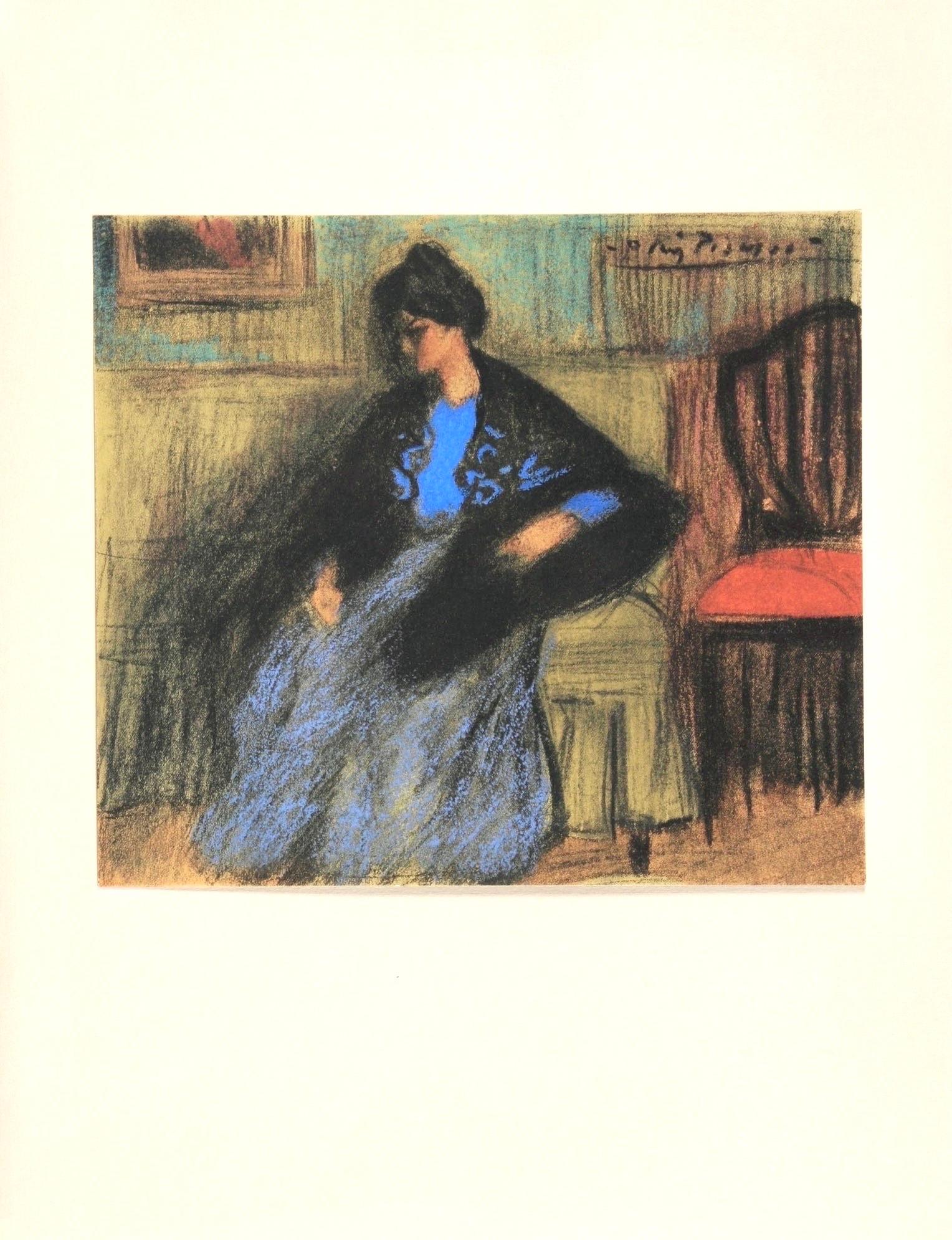 Lithographie et pochoir avec encres gouache et pastel sur papier vélin de Rives, reliée par une charnière d'archivage à la feuille de support en vélin de Rives, telle qu'elle a été émise. Inscription : signée dans la planche et non numérotée, telle