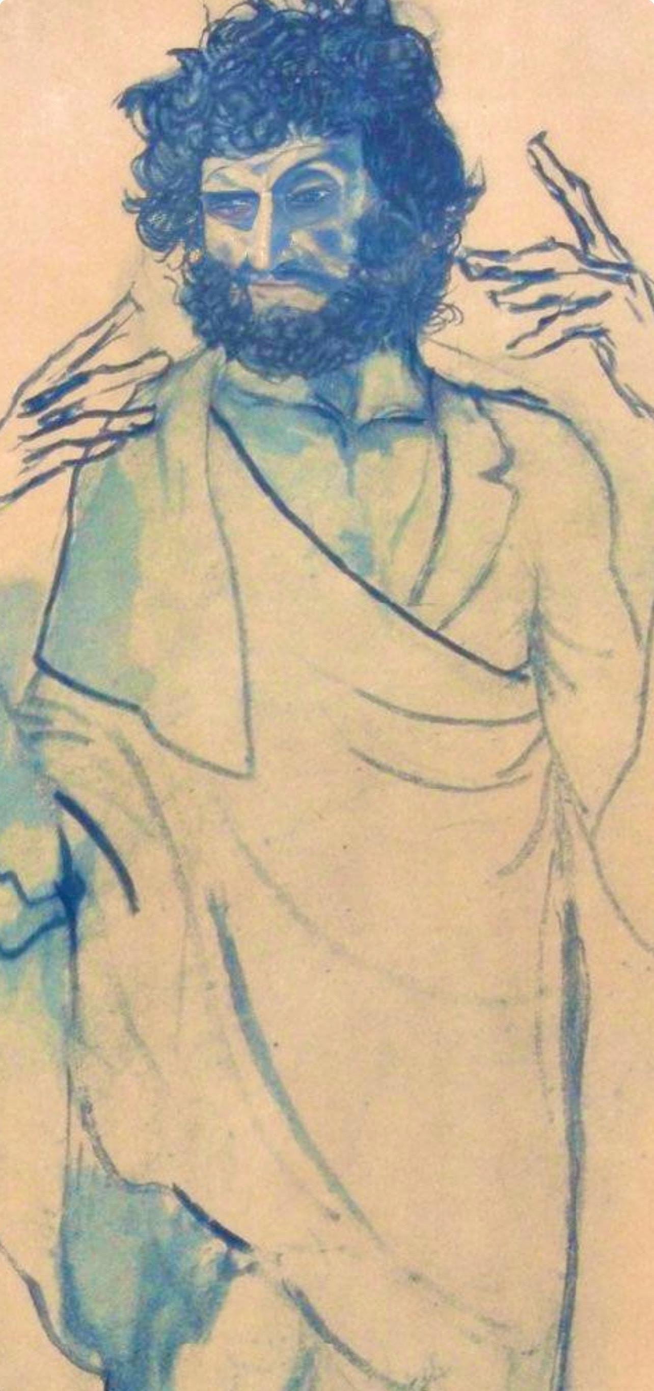 Picasso, Composition, Les Bleus de Barcelone (après) - Print de Pablo Picasso