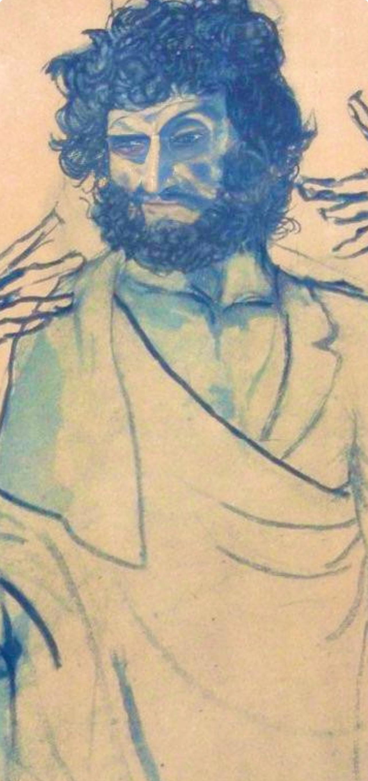 Picasso, Composition, Les Bleus de Barcelone (après) - Moderne Print par Pablo Picasso