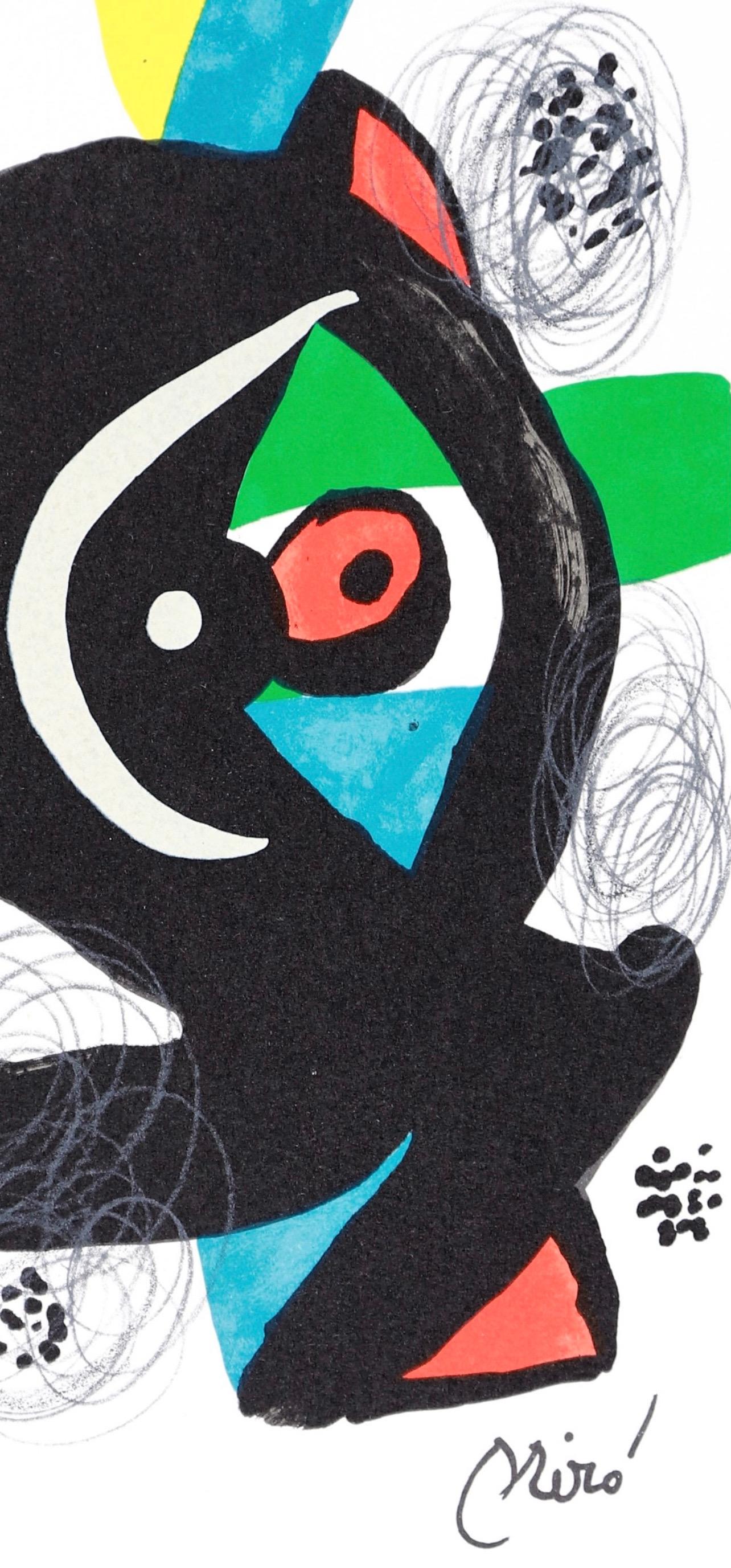 Joan Miro, The Acid Melody, from La Melodie acide, 1980 - Black Figurative Print by Joan Miró