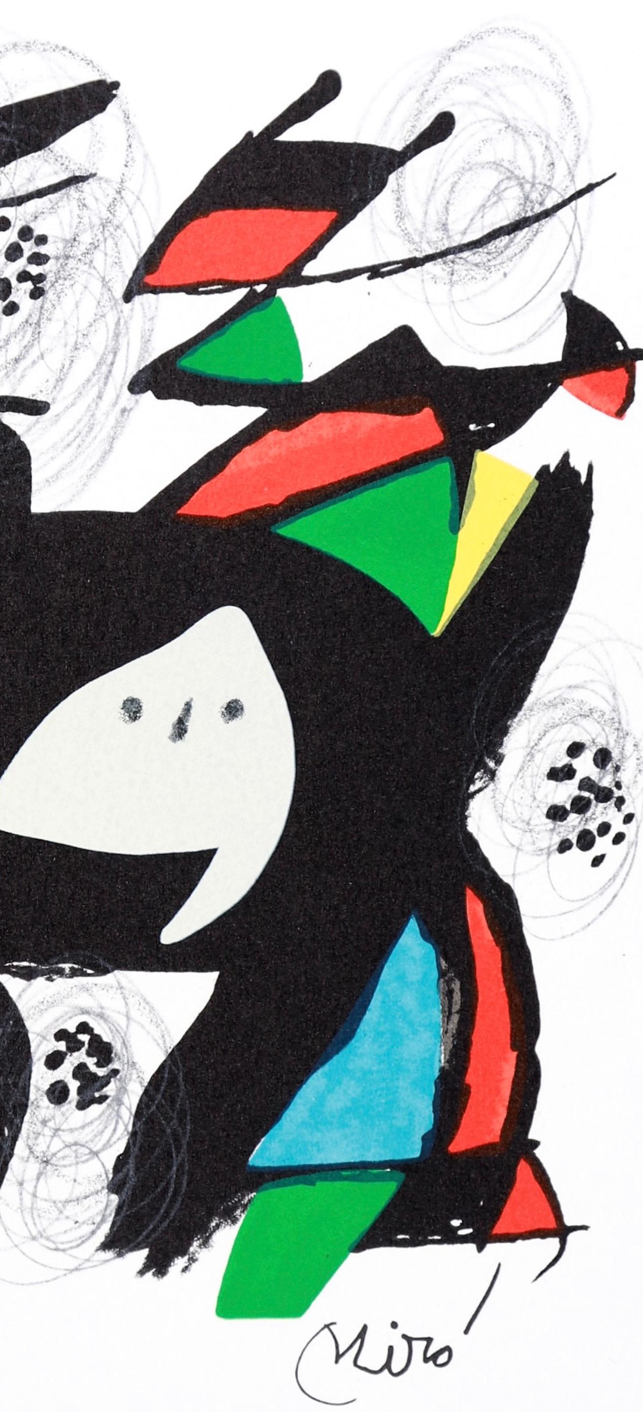 Joan Miro, The Acid Melody, from La Melodie acide, 1980 - Beige Figurative Print by Joan Miró